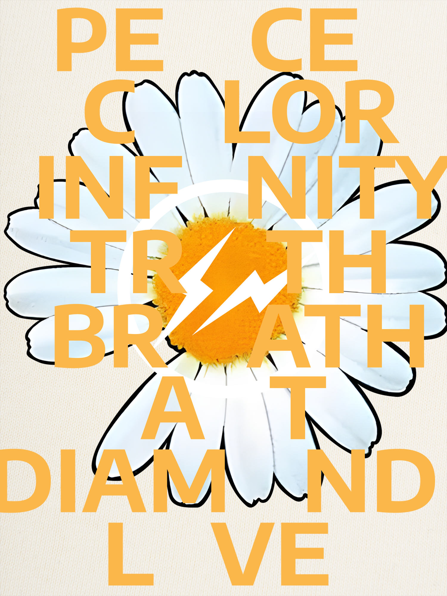 Áo Thun Ringer Relaxed Fit Floral Peace Color Love