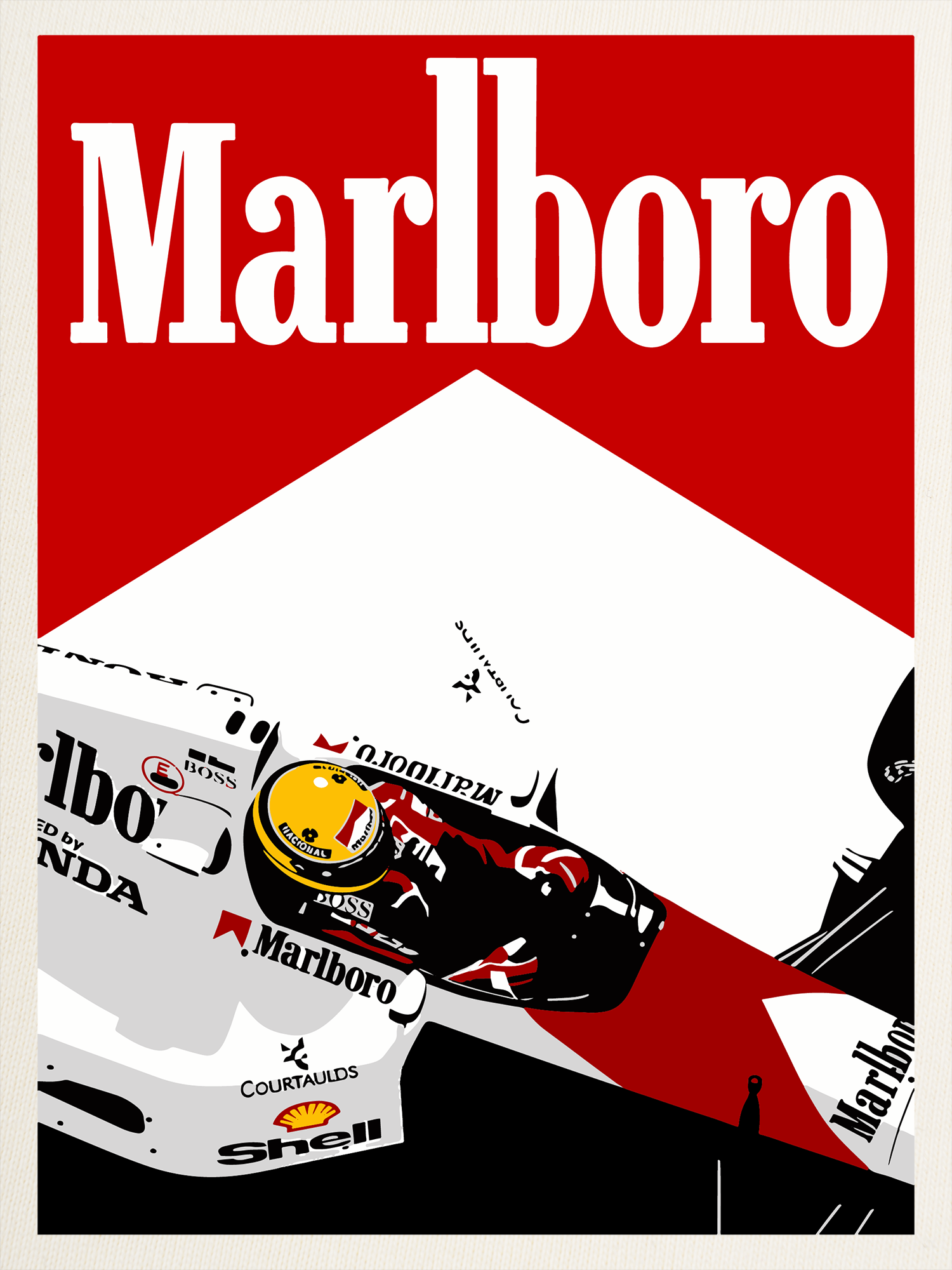 Áo Thun Ringer Relaxed Fit Marlboro F1 Racer