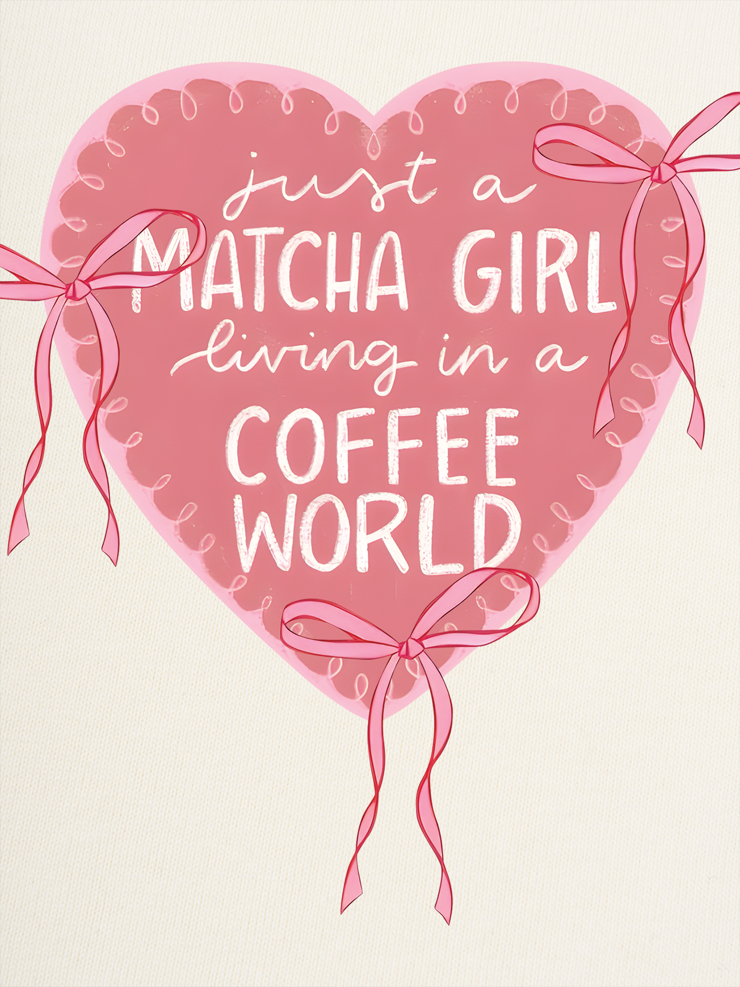 Áo Thun Ringer Relaxed Fit Just A Matcha Girl