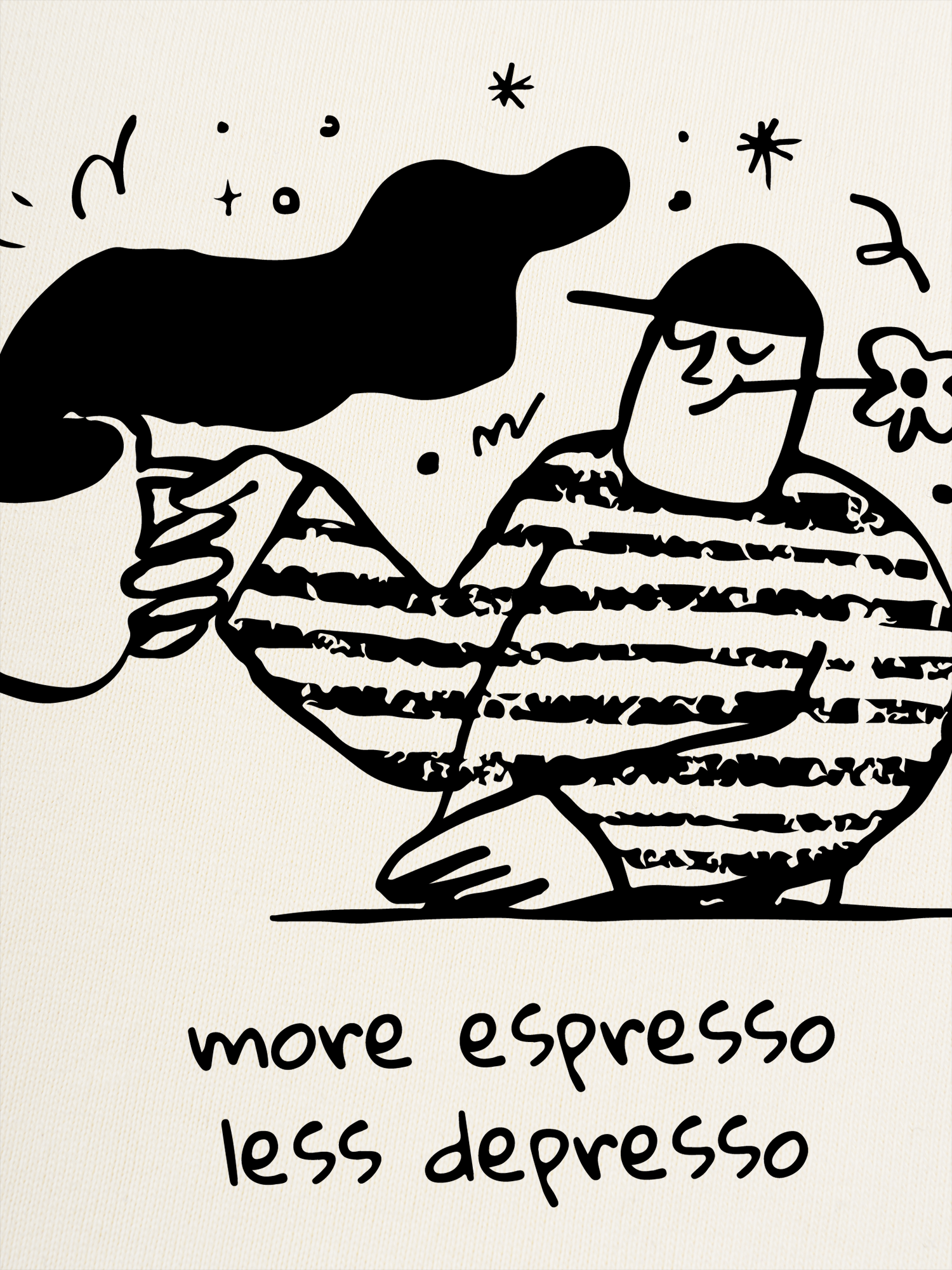 Áo Thun Ringer Relaxed Fit More Espressp Less Despresso)