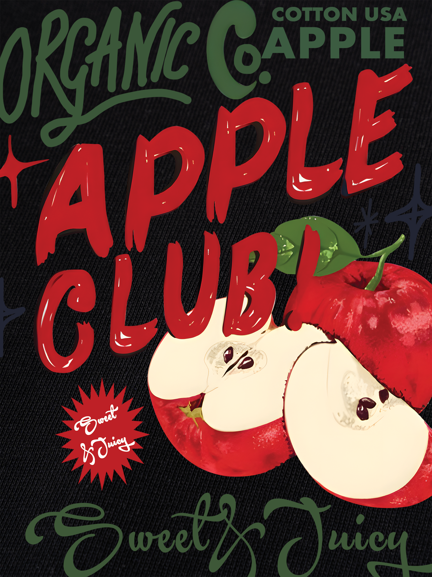 Áo Thun Ringer Relaxed Fit Tropical Apple Club