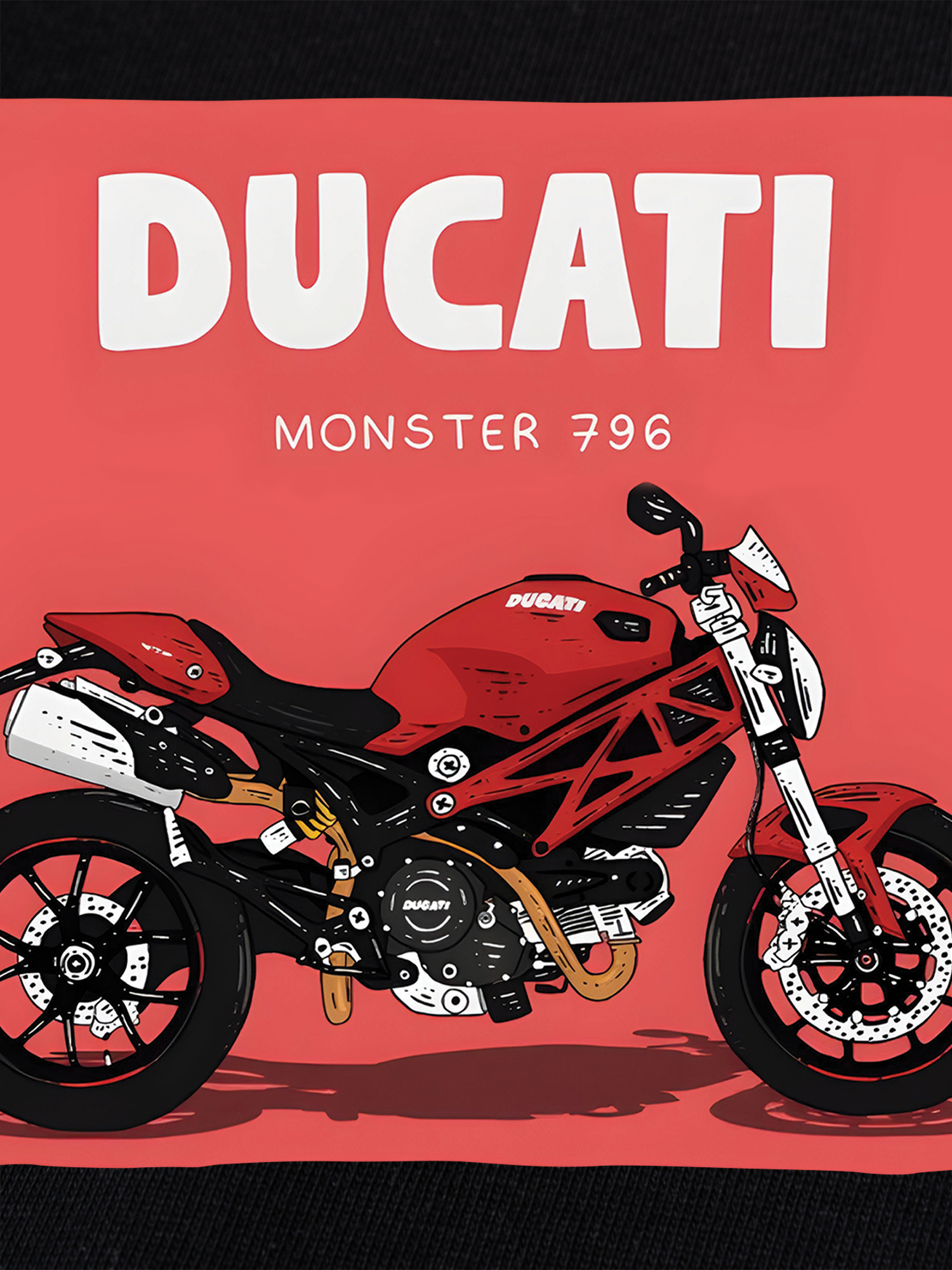 Áo Thun Ringer Relaxed Fit Ducati Monster 796