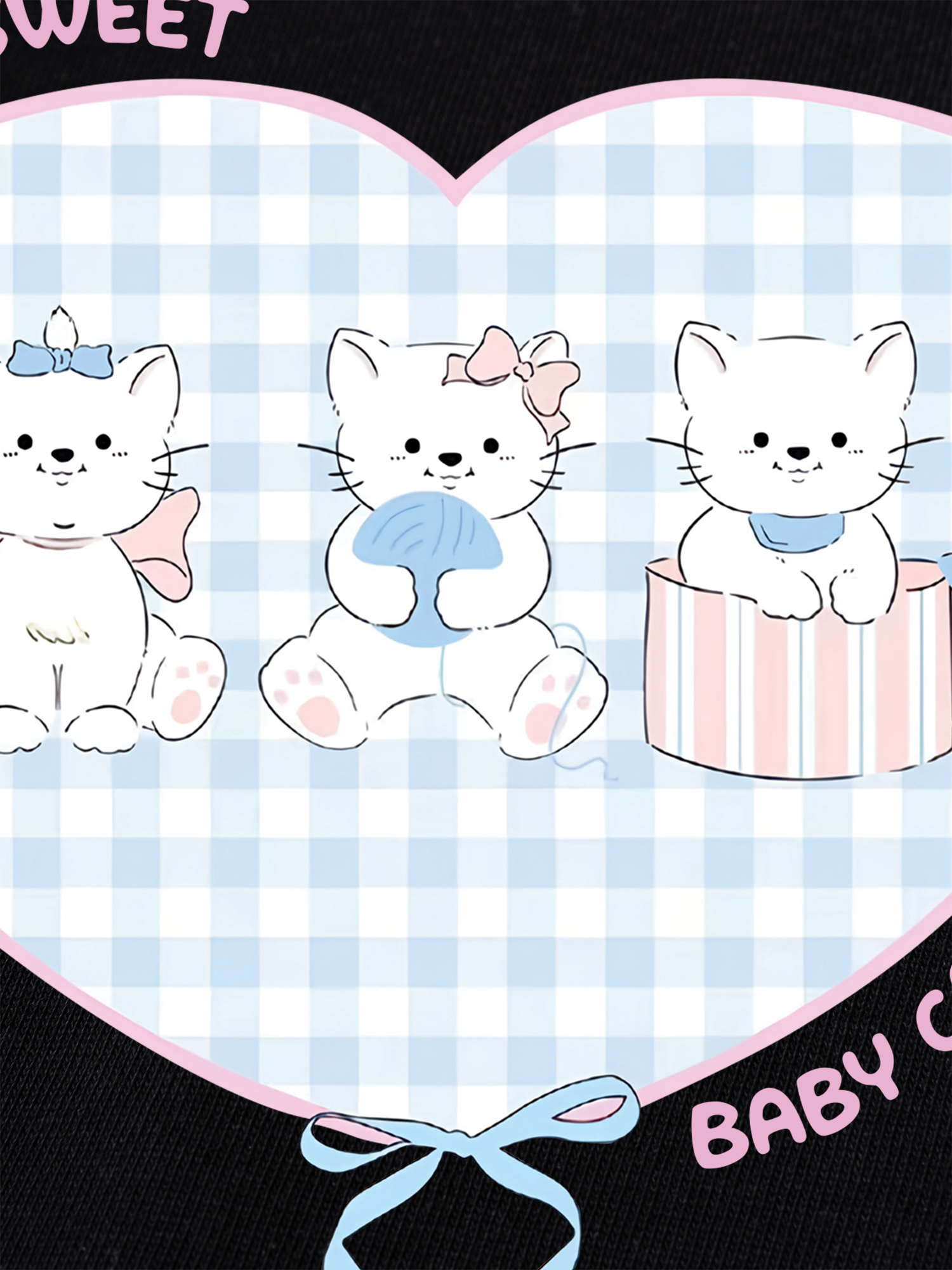 Áo Thun Ringer Relaxed Fit So Sweet Baby Cat