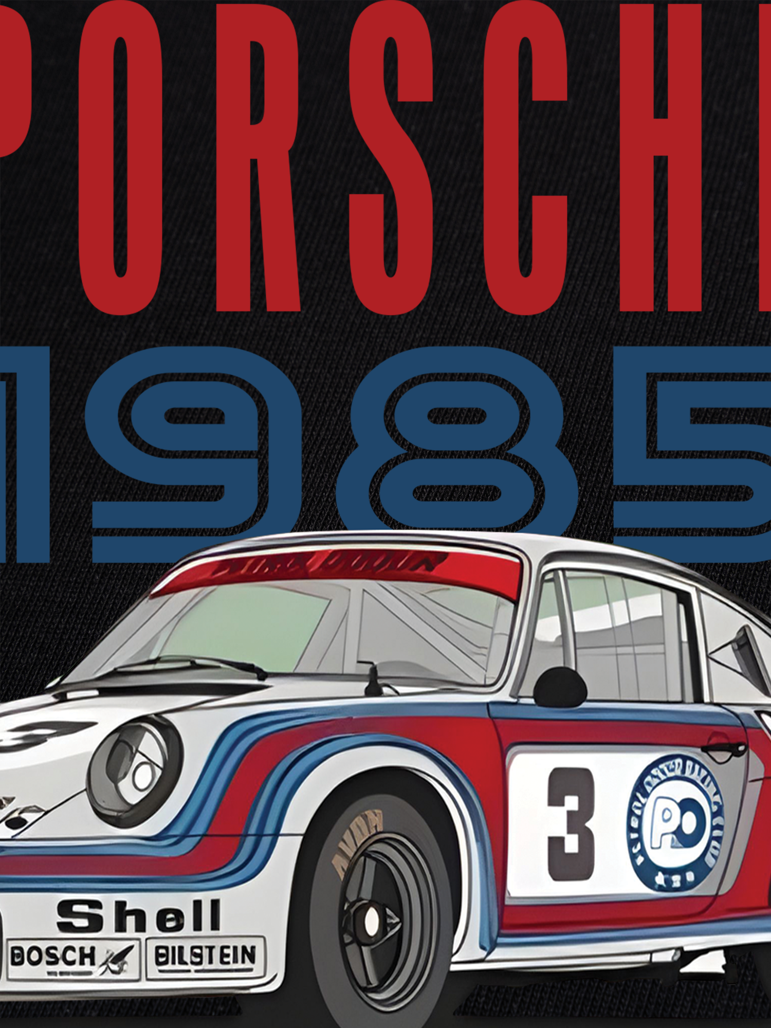 Áo Thun Ringer Relaxed Fit Porsche 1985