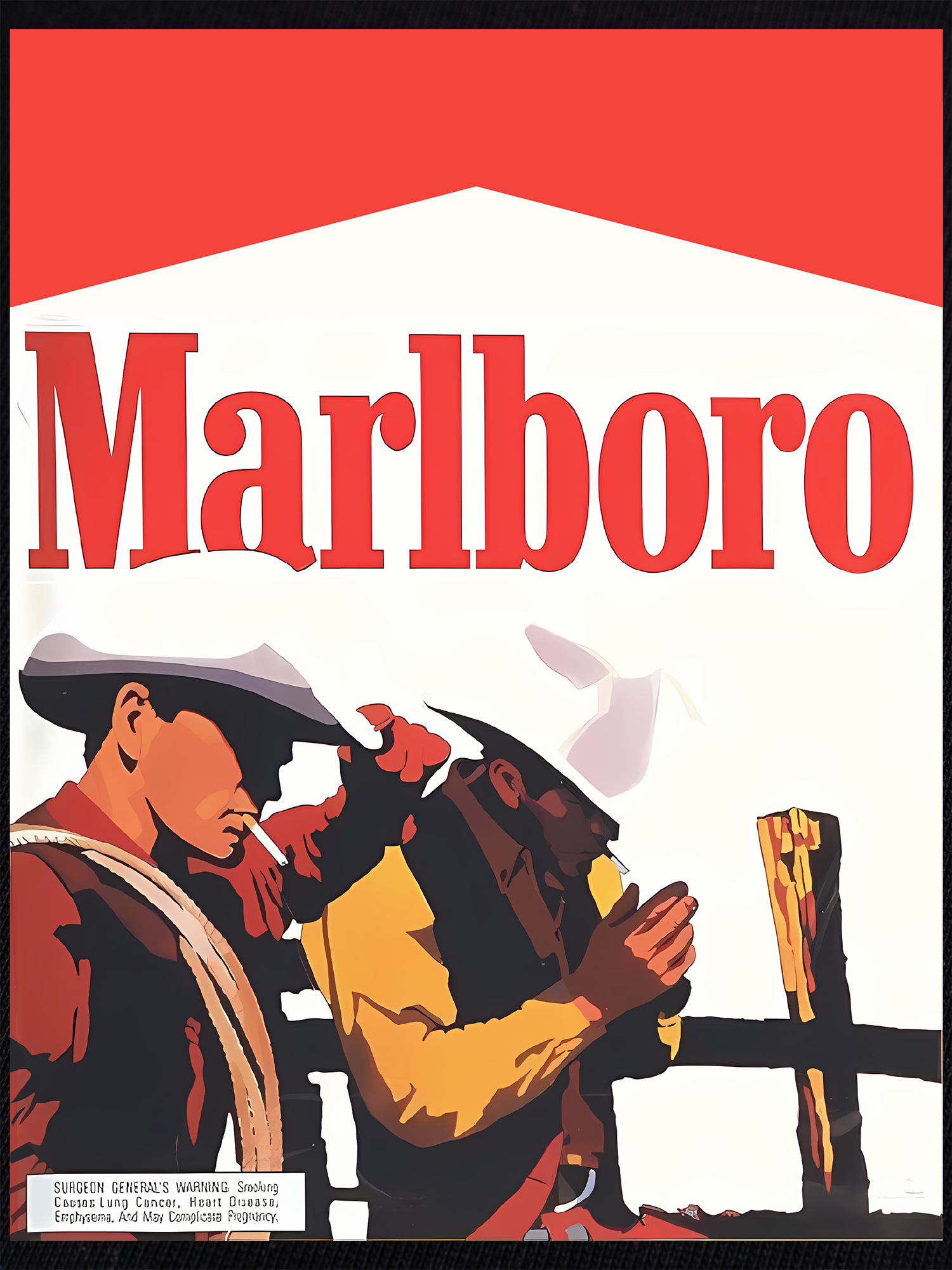 Áo Thun Ringer Relaxed Fit Marlboro Hunting Cowboy