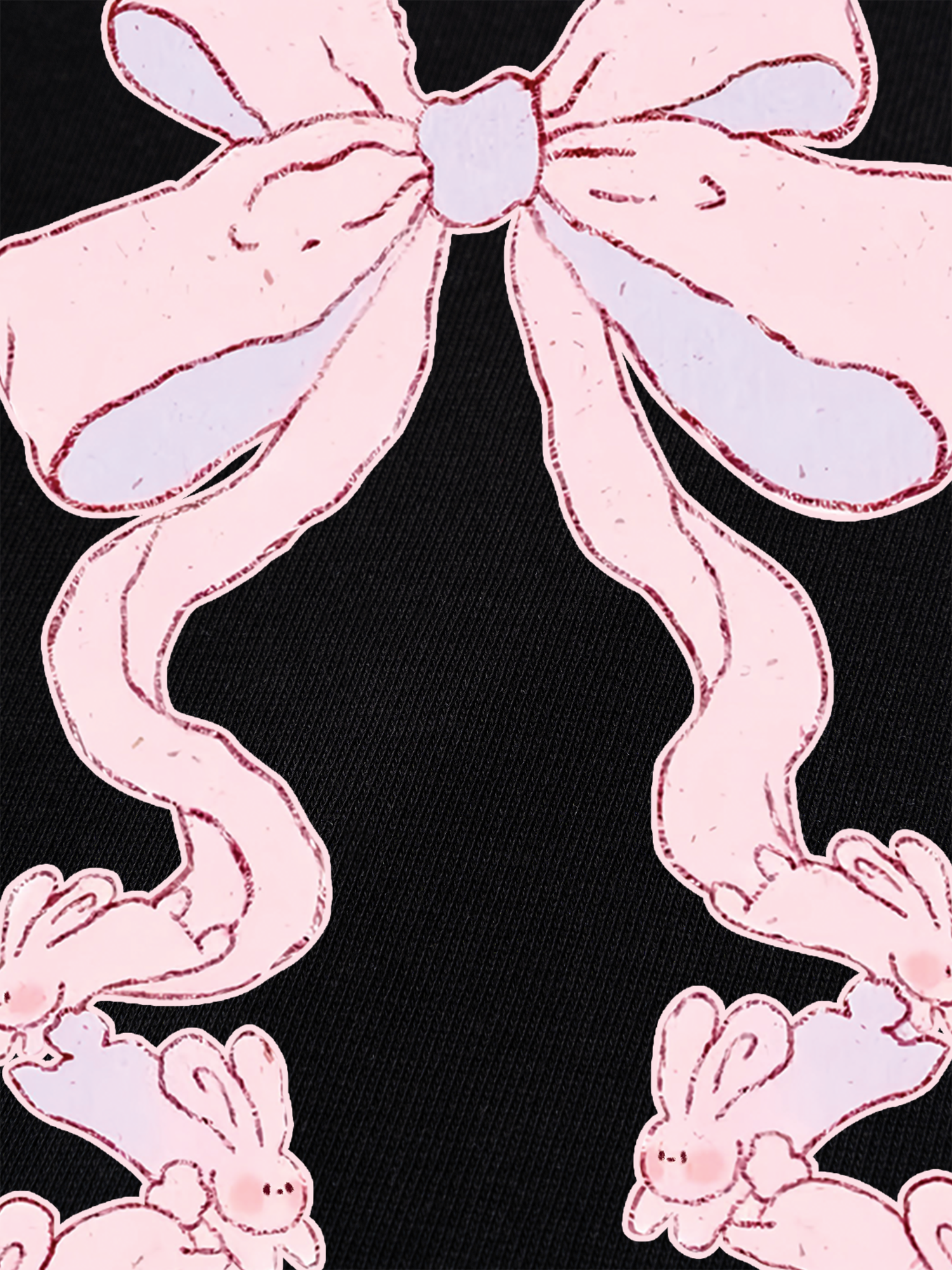 Áo Thun Ringer Relaxed Fit Rabbit Ribbon