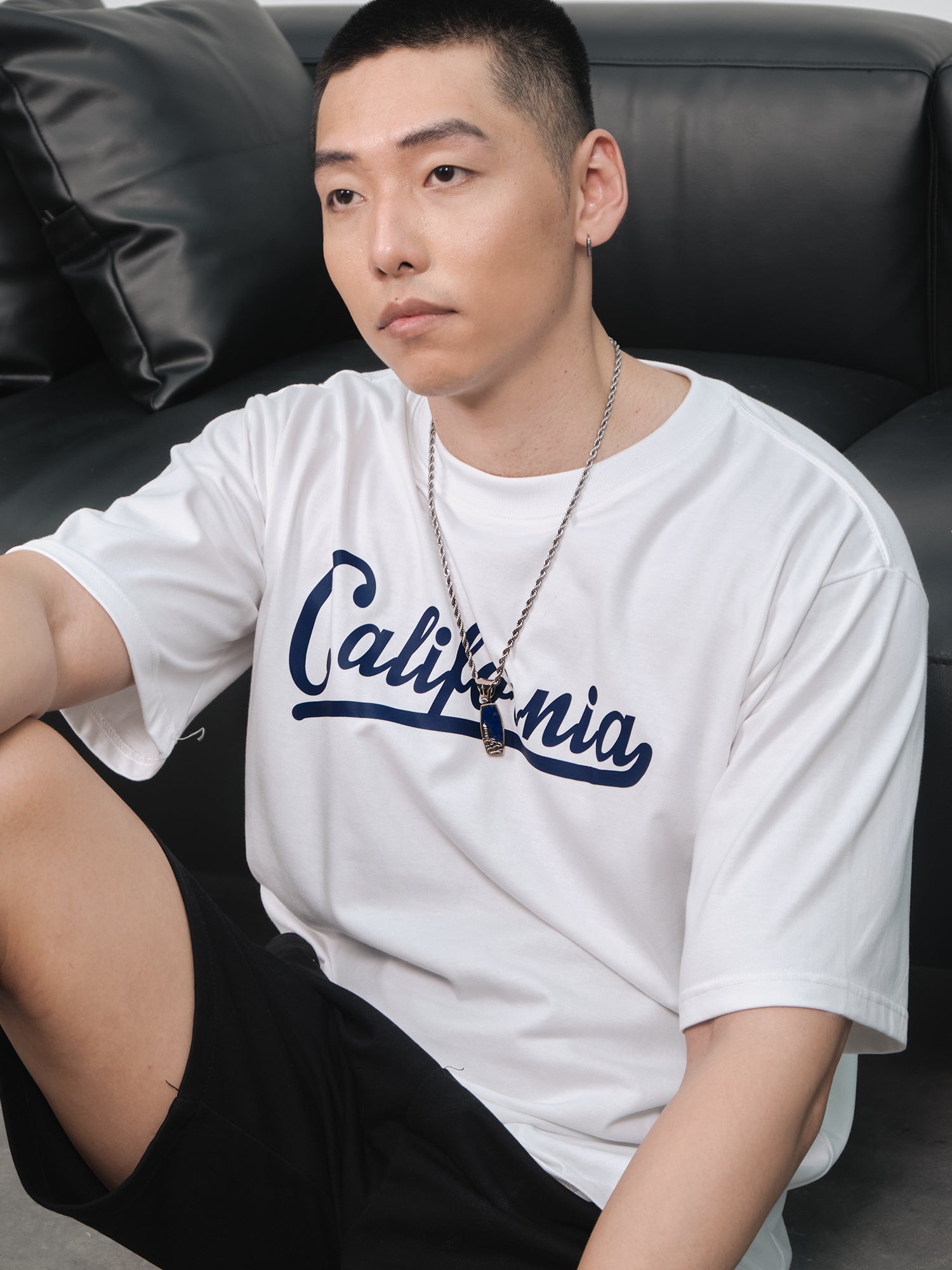 Áo Thun Relaxed Fit USA Califorinia Blue