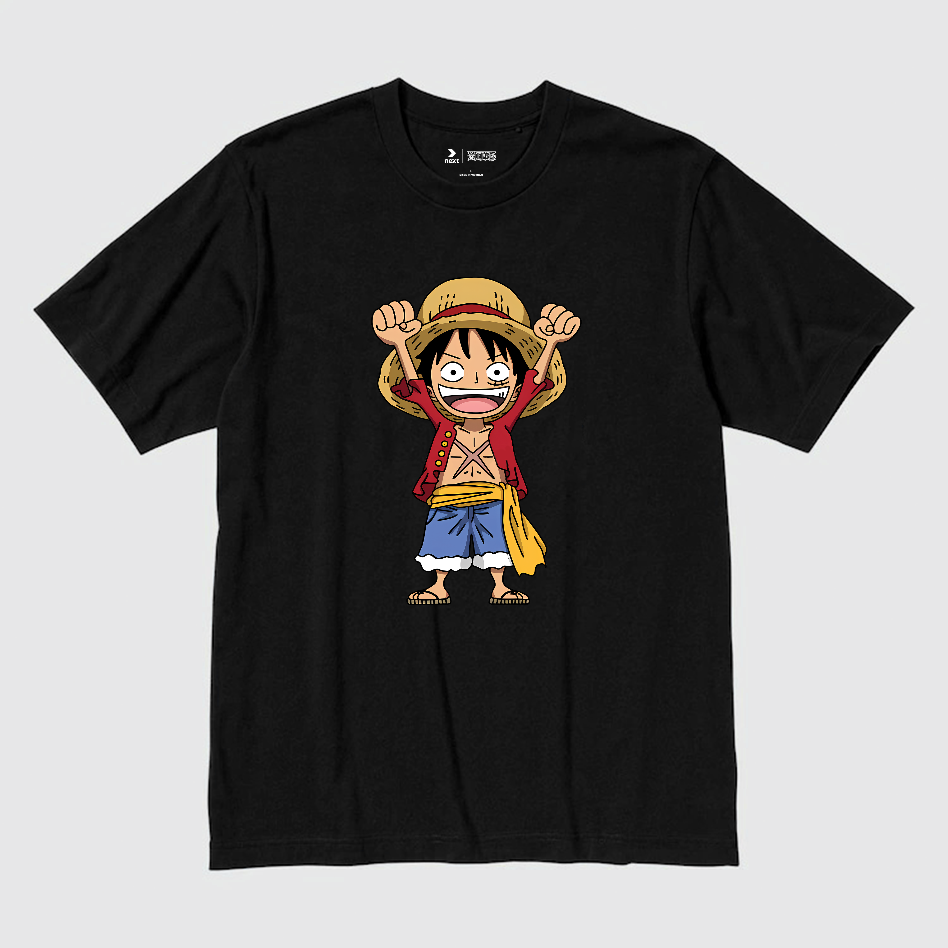 ONE PIECE LUFFY T-SHIRT / ĐEN