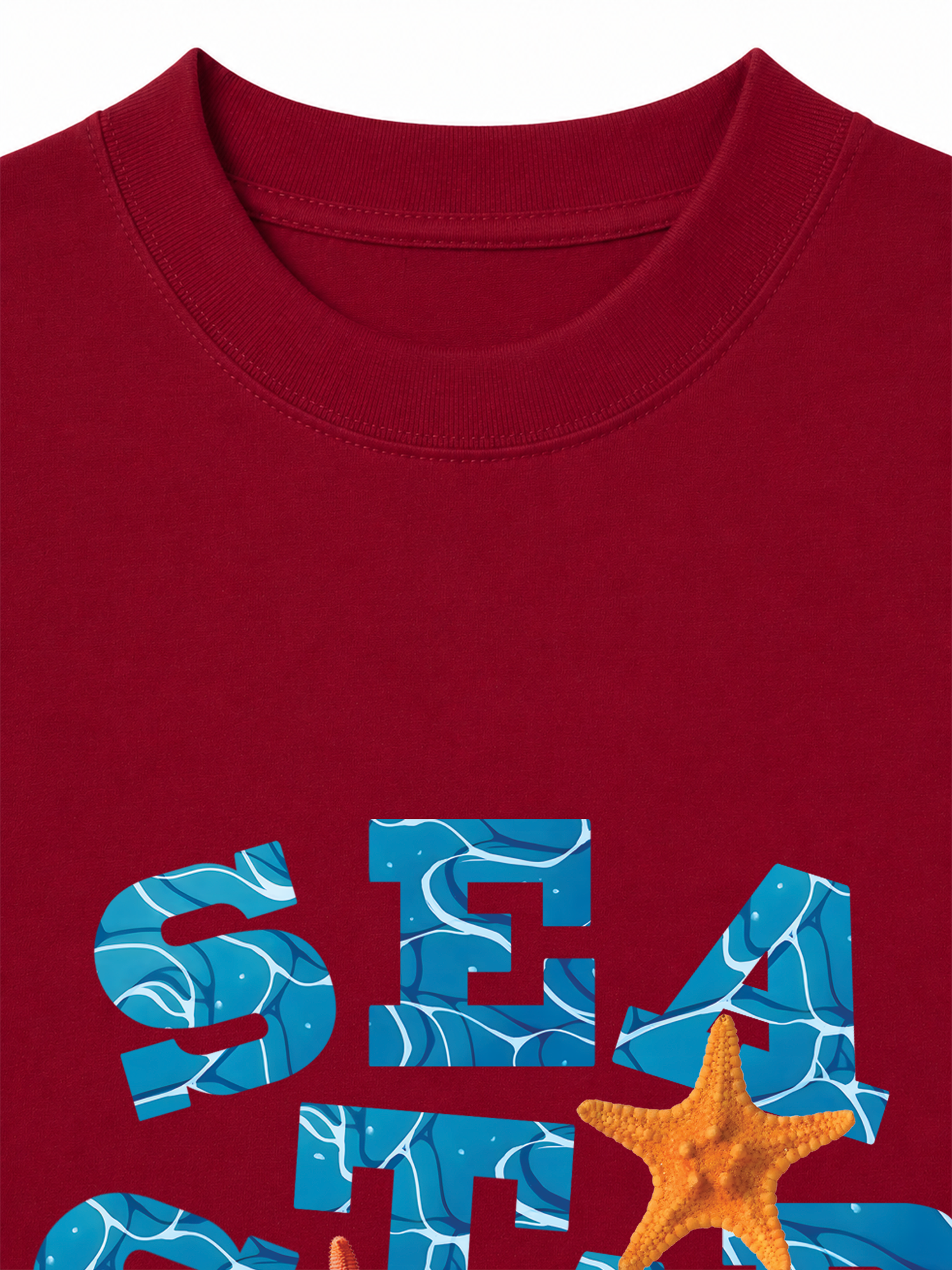 Áo Thun Relaxed Fit Tropical Starfish Parrty Sea Water