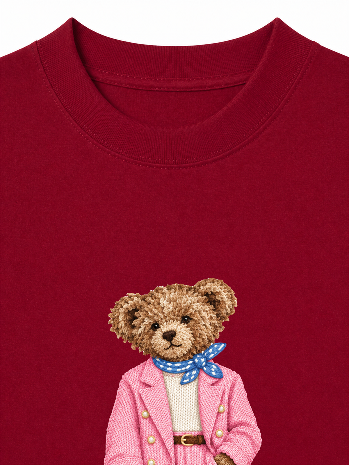 Áo Thun Relaxed Fit Bear Pink Vest