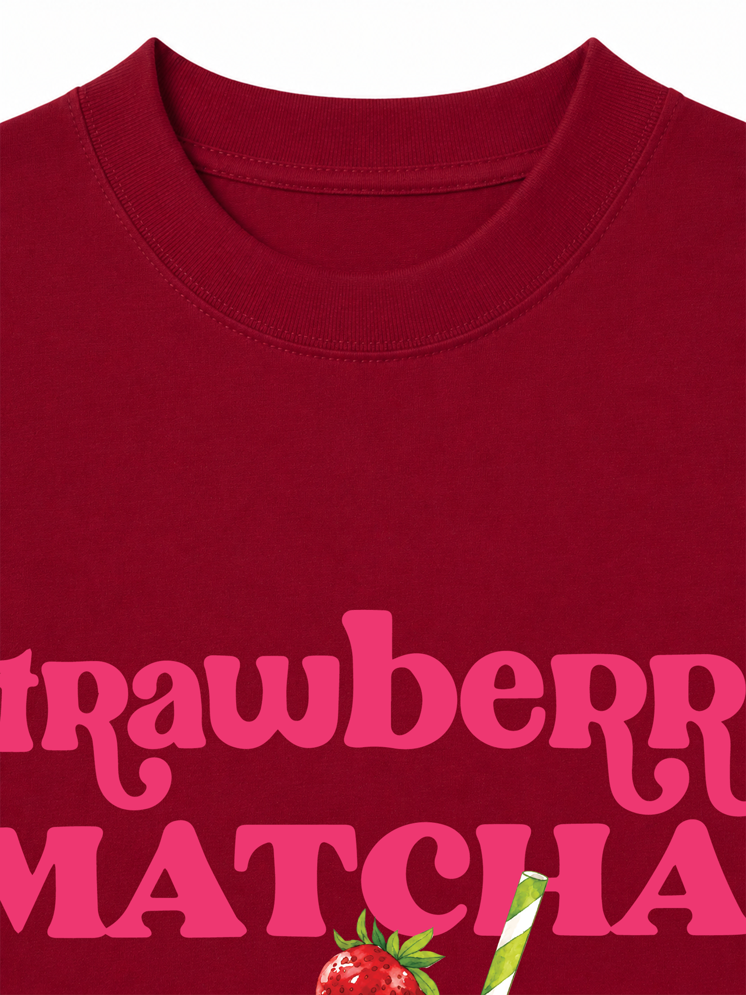 Áo Thun Relaxed Fit Daily Cup Strawberry Matcha