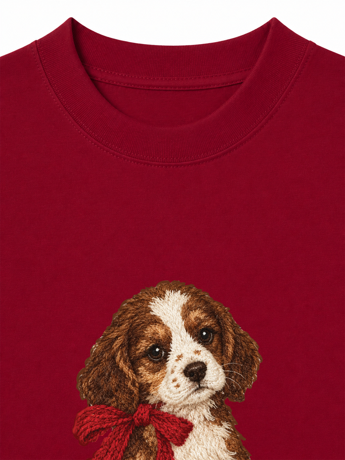 Áo Thun Relaxed Fit Puppy With Red Bow