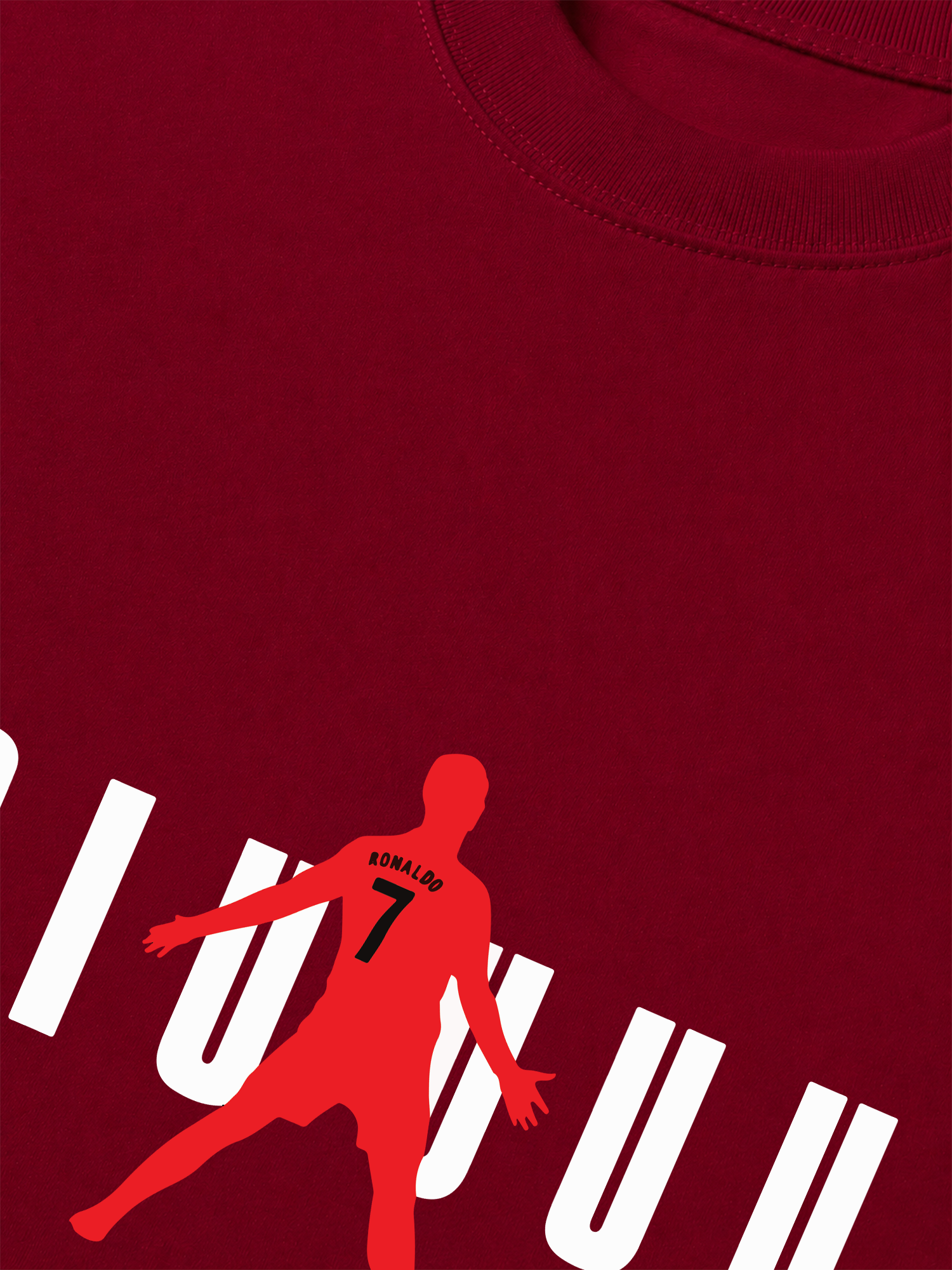 Áo Thun Relaxed Fit Áo Thun SIUUUU Black And Red