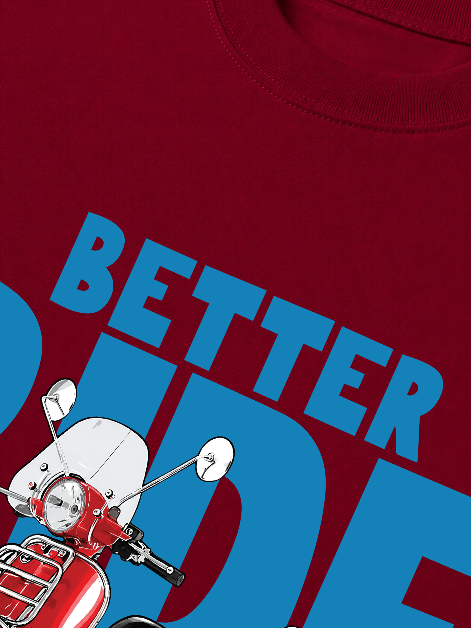 Áo Thun Relaxed Fit Motobike Better Ride With Vespa
