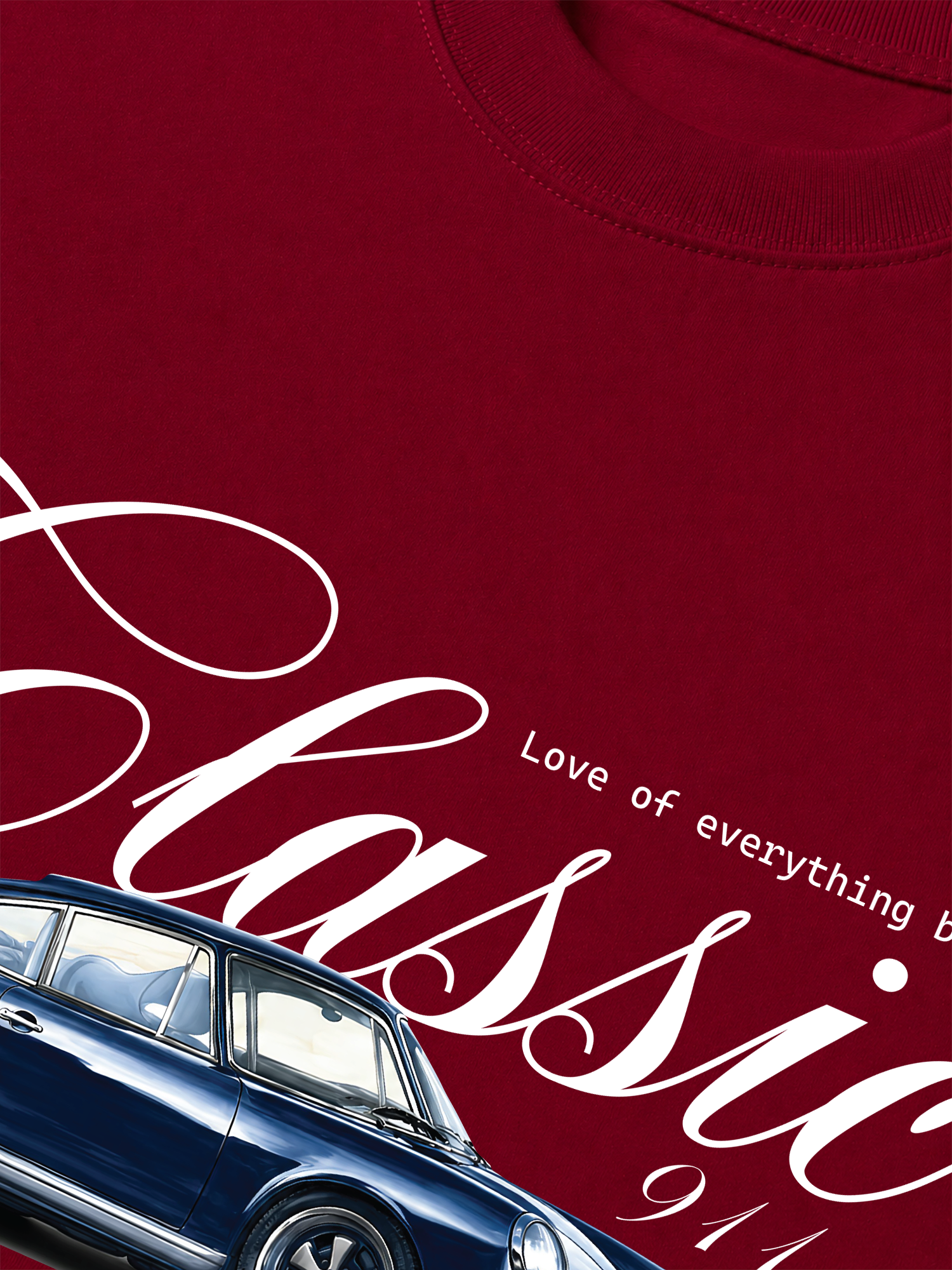 Áo Thun Relaxed Fit  Car Love Of Everything Blue Classic 911
