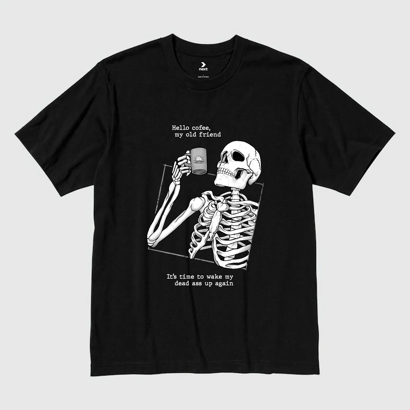 Flash Sale SKULL GOOD MOURNING 💀 T-SHIRT / ĐEN