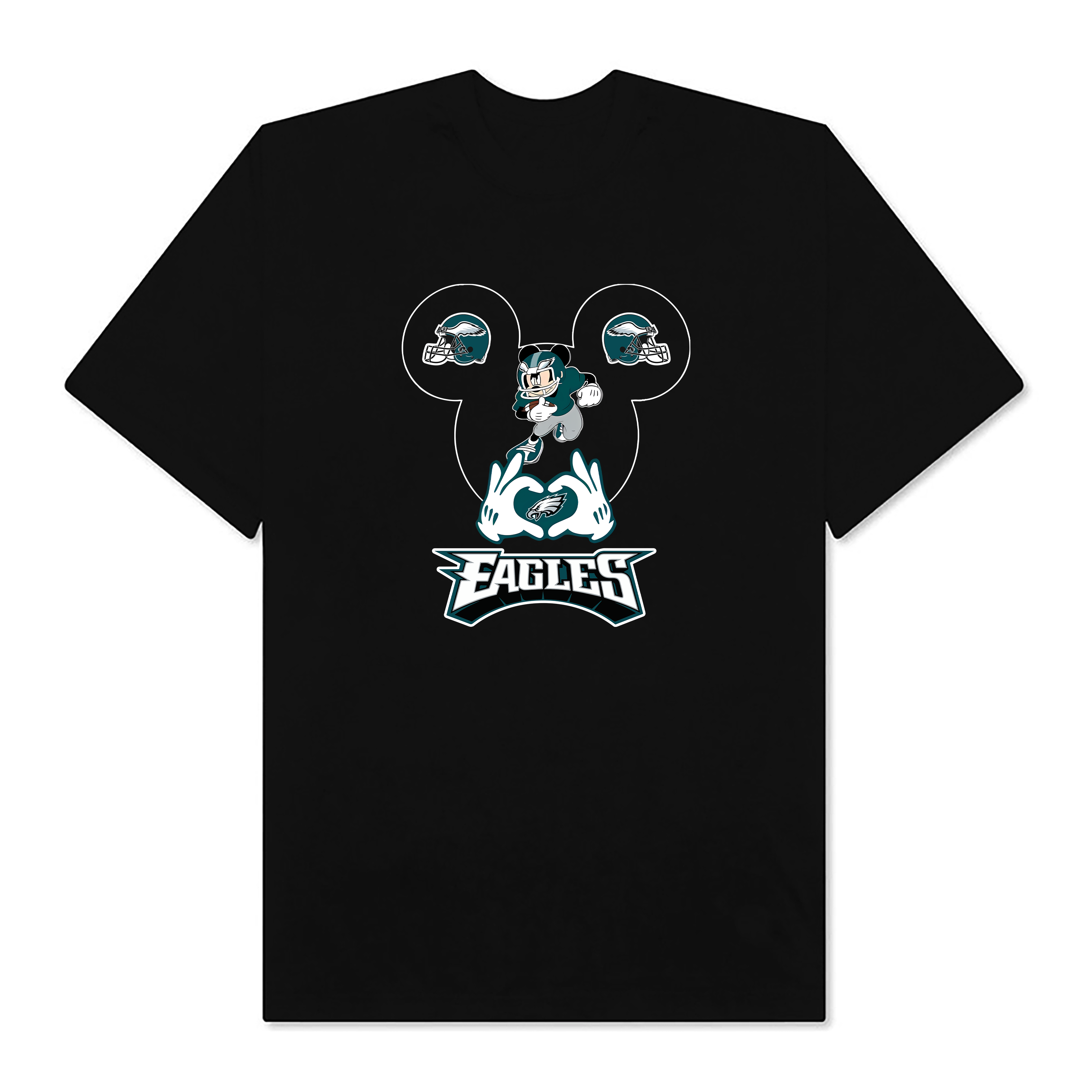 NFL I Love The Eagles Mickey Mouse Philadelphia Eagles T-Shirt