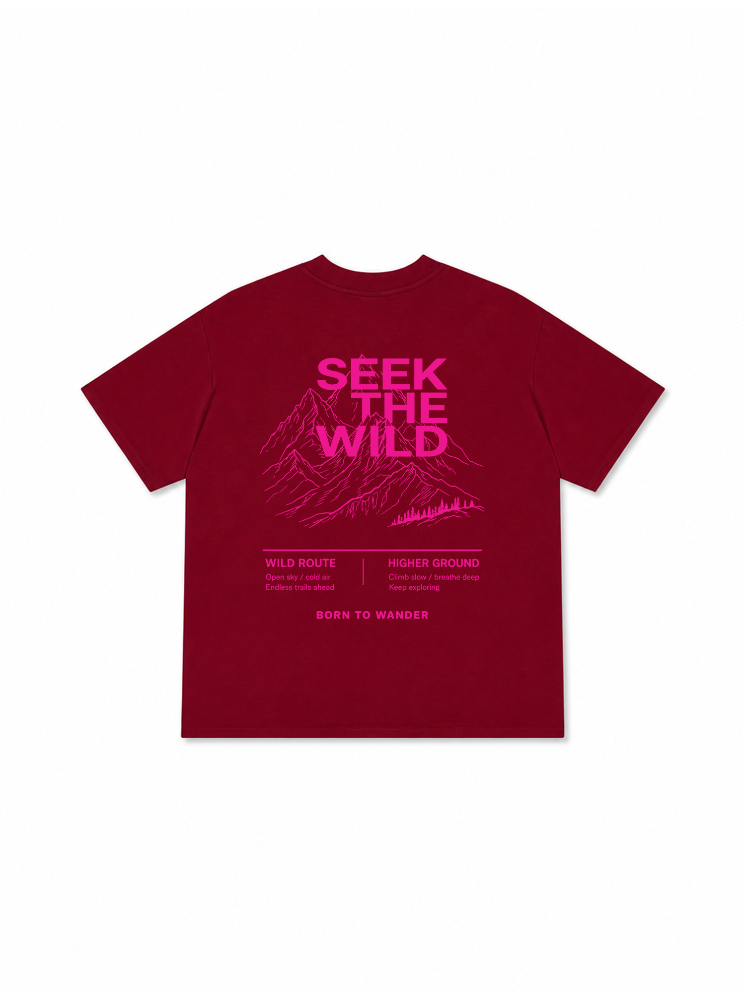 Áo Thun Relaxed Fit Adventure Pink Seek The Wild 9