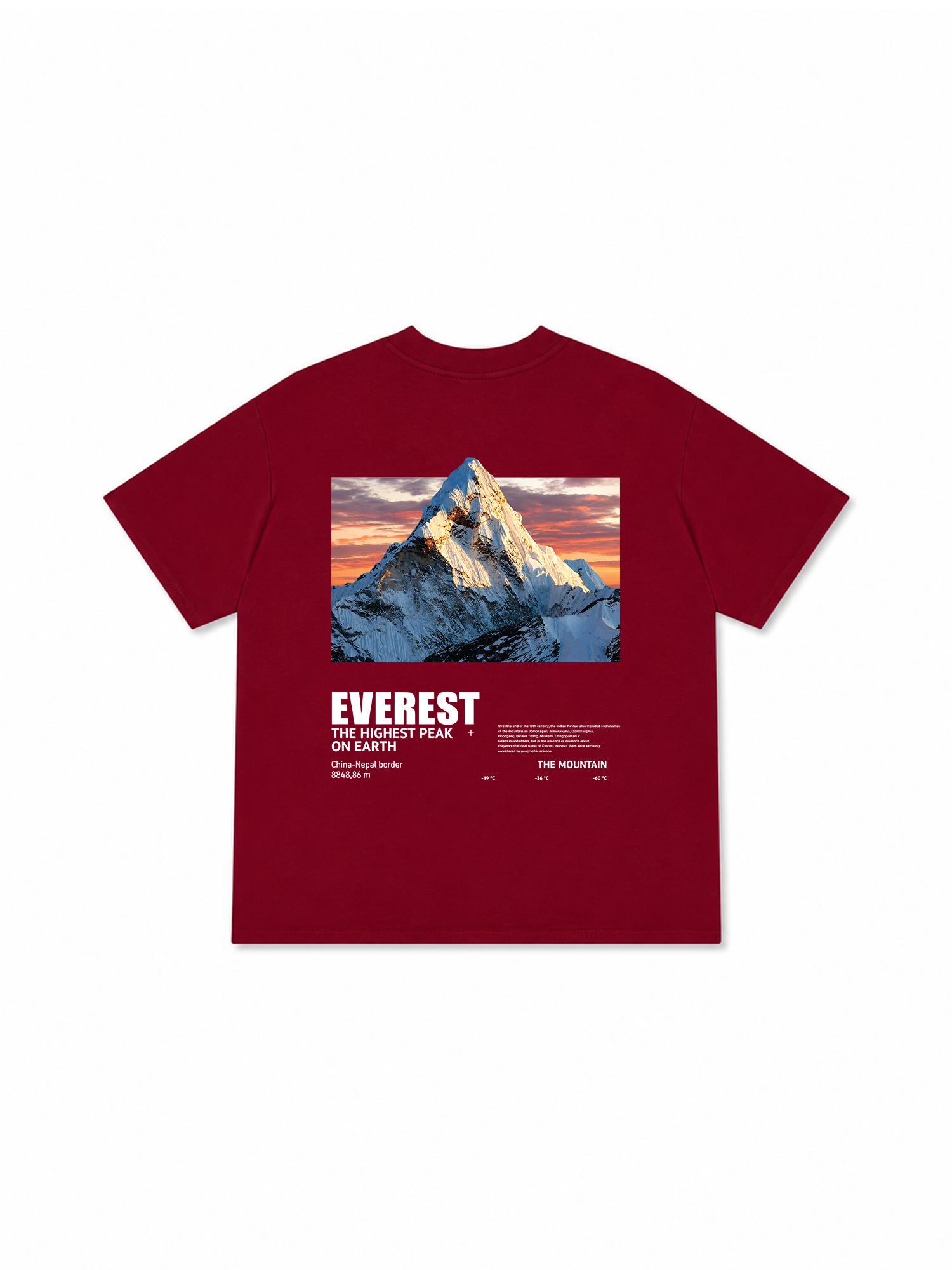 Áo Thun Relaxed Fit Adventure Everest The Highest Peak On Earth