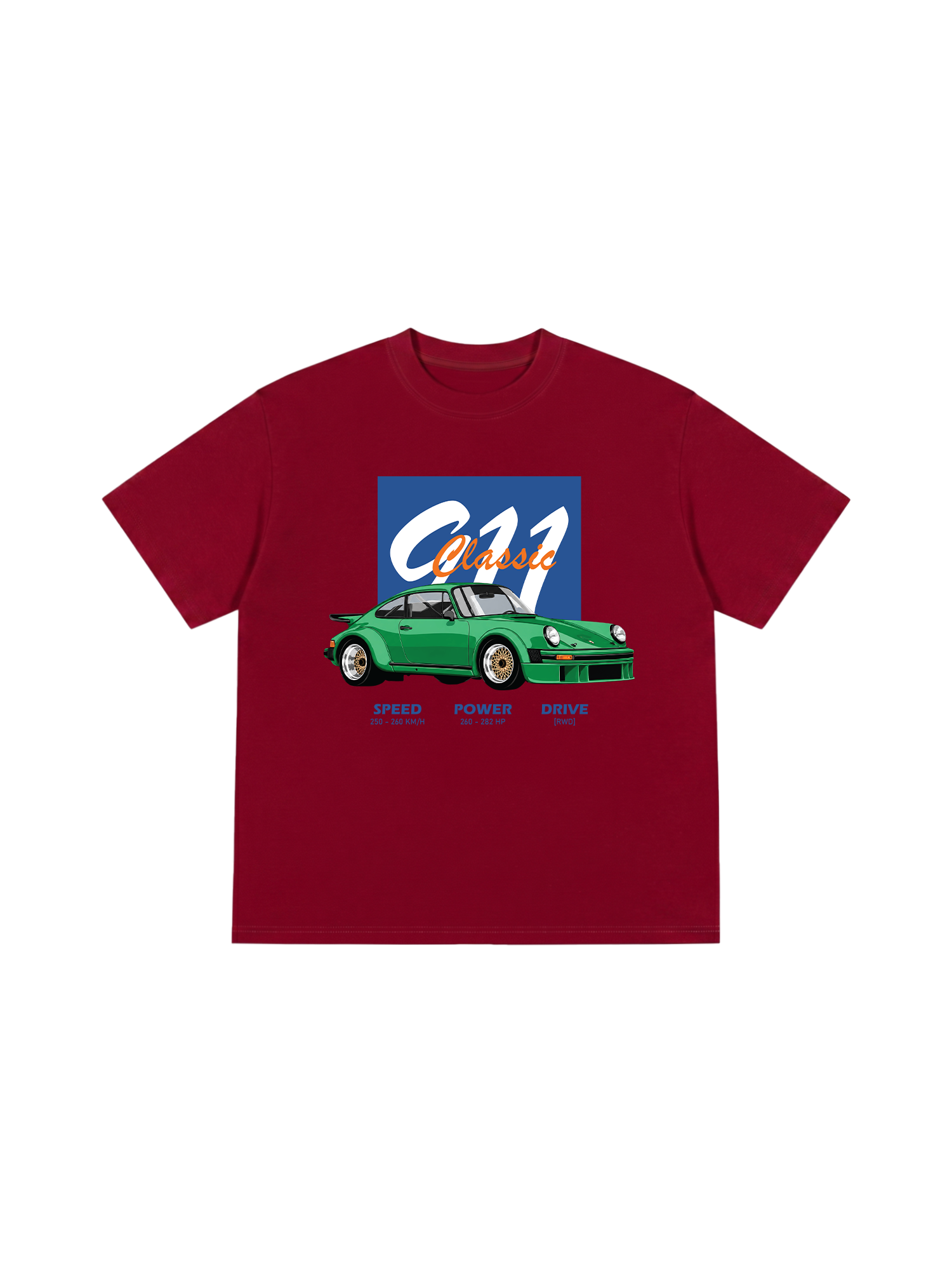 Áo Thun Relaxed Fit Car Green 911 Classic