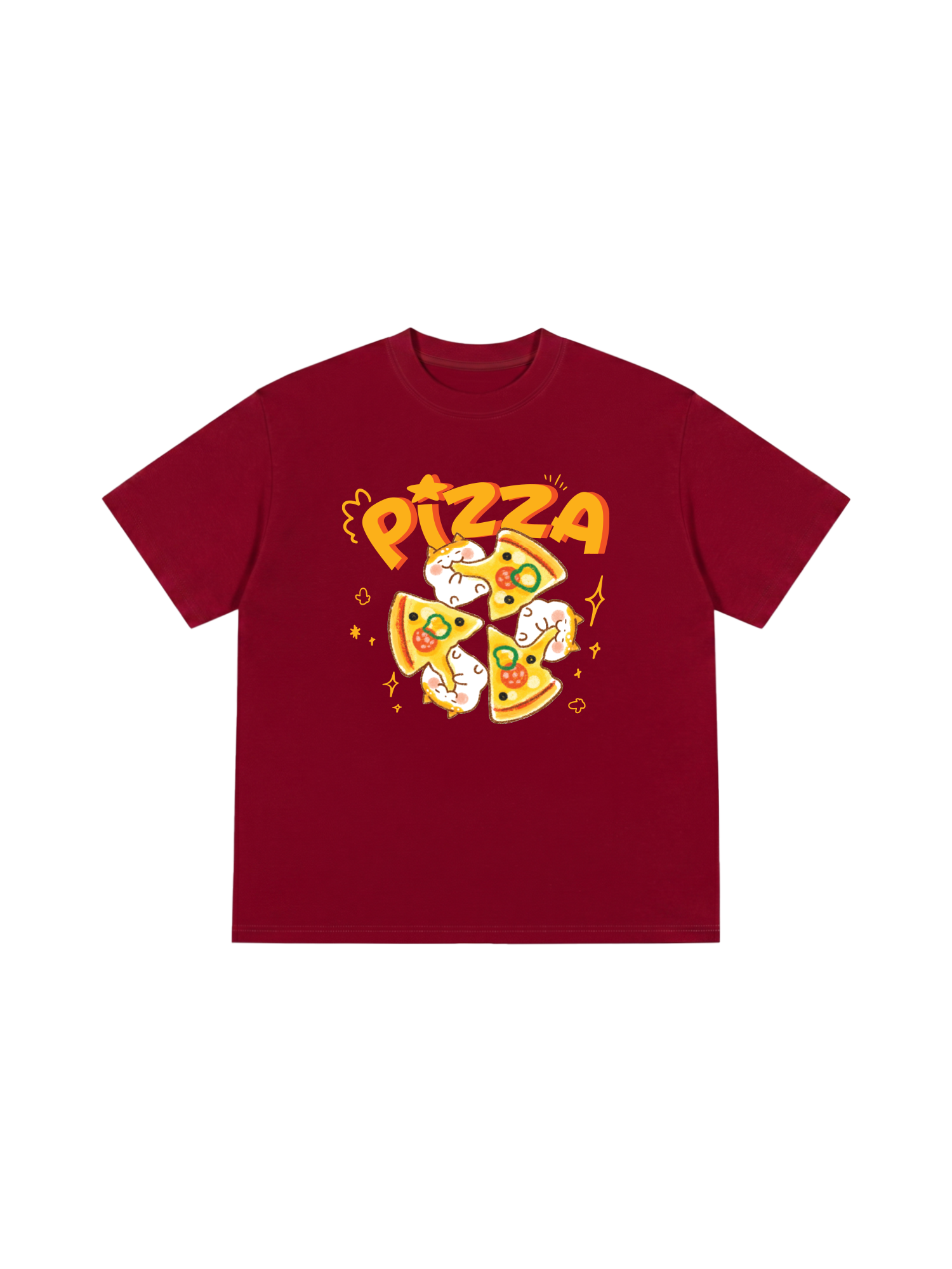 Áo Thun Relaxed Fit Yummy Mood Pizza
