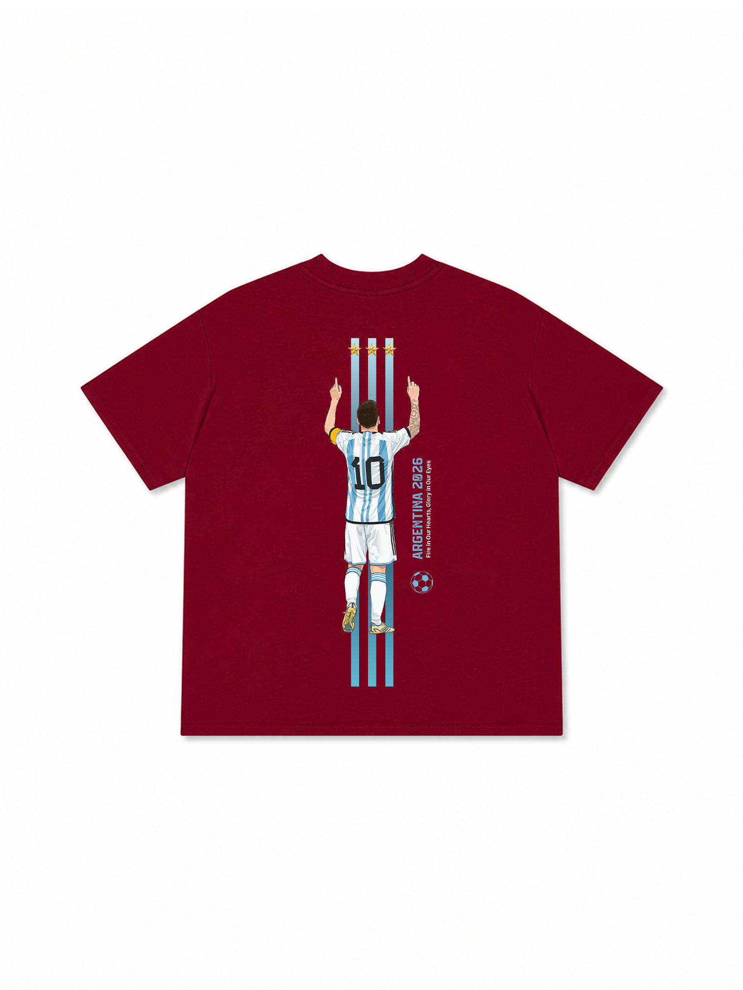 Áo Thun Relaxed Fit Fire in Our Hearts, Glory in Our Eyes
