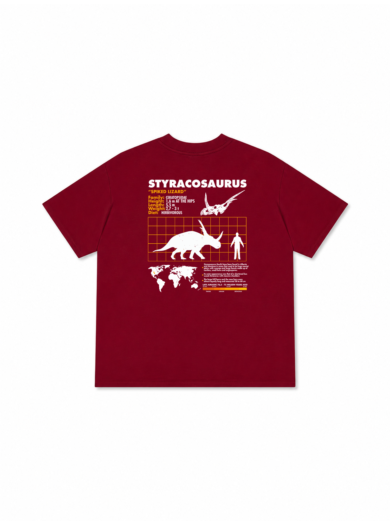 Áo Thun Relaxed Fit Analysis Table Styracosaurus