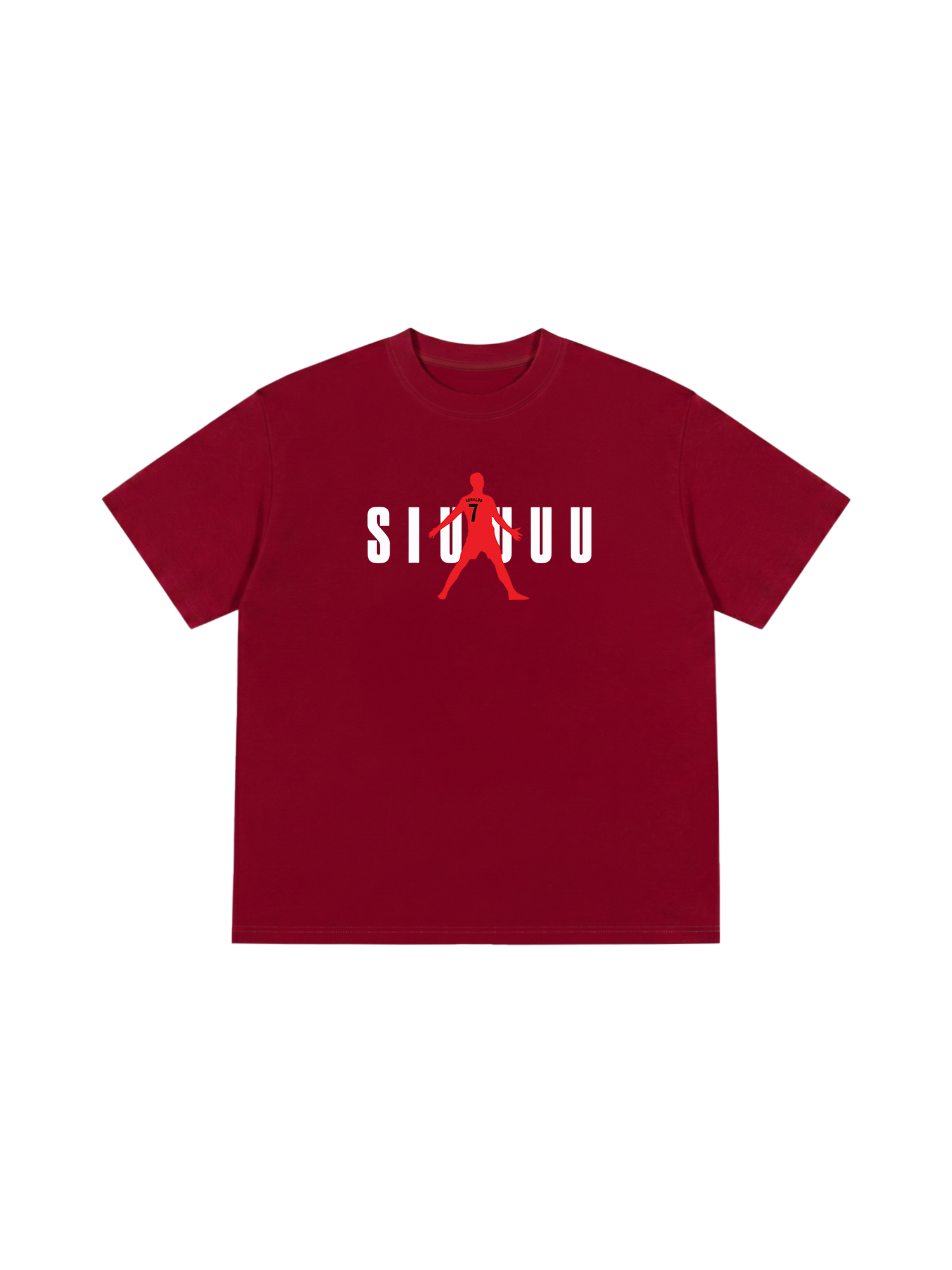 Áo Thun Relaxed Fit Áo Thun SIUUUU Black And Red