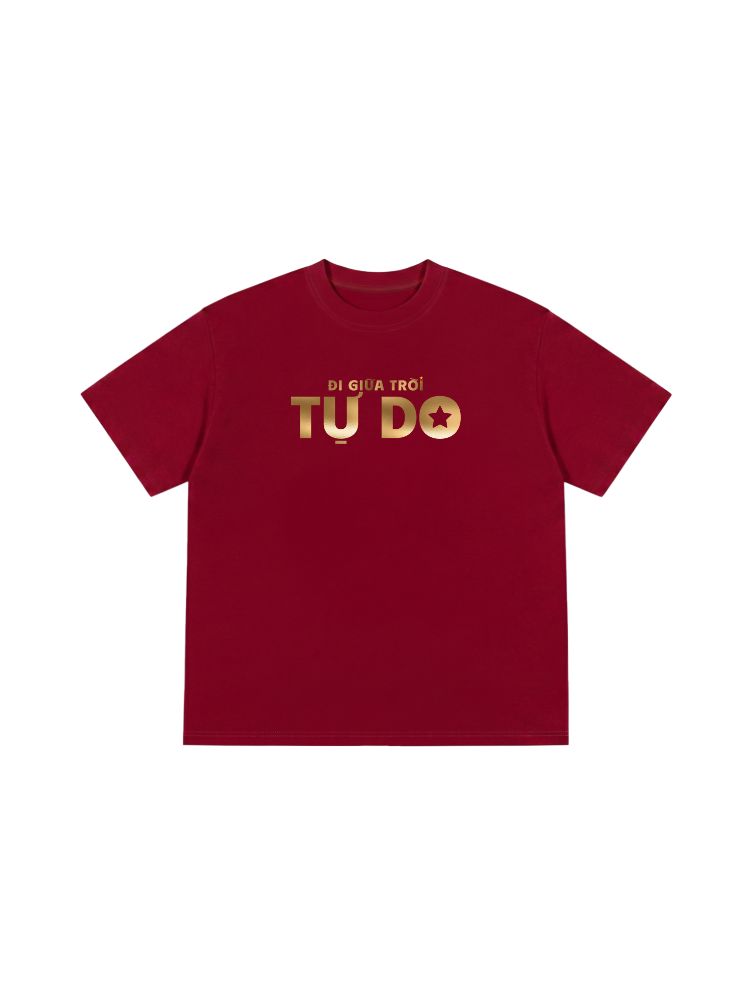 Áo Thun Relaxed Fit Đi Giữa Trời Tự Do