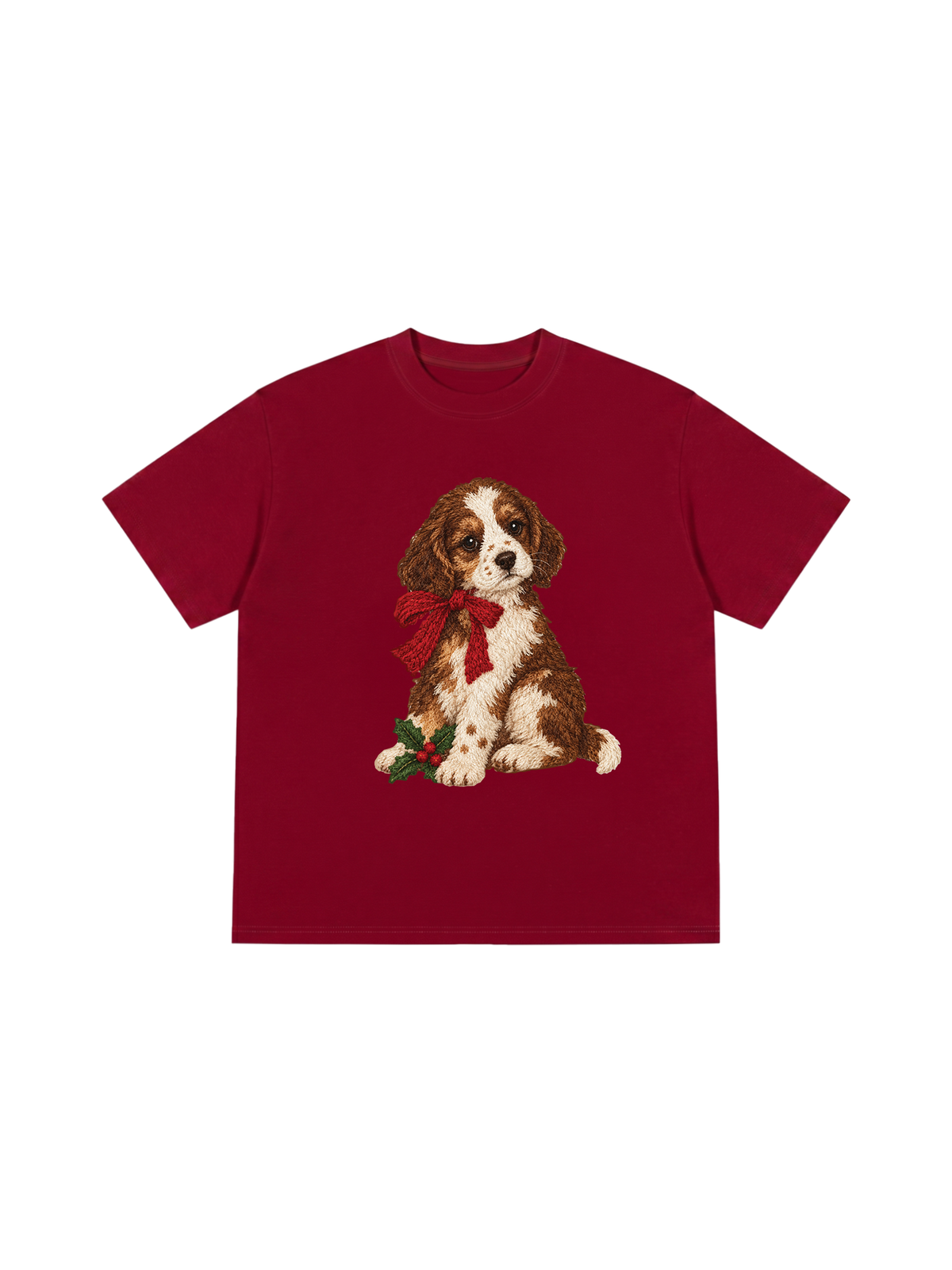 Áo Thun Relaxed Fit Puppy With Red Bow