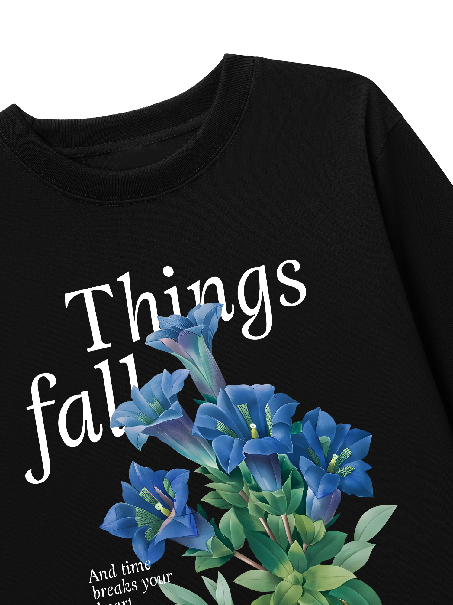 Áo Thun Dài Tay Floral Things Fall Apart