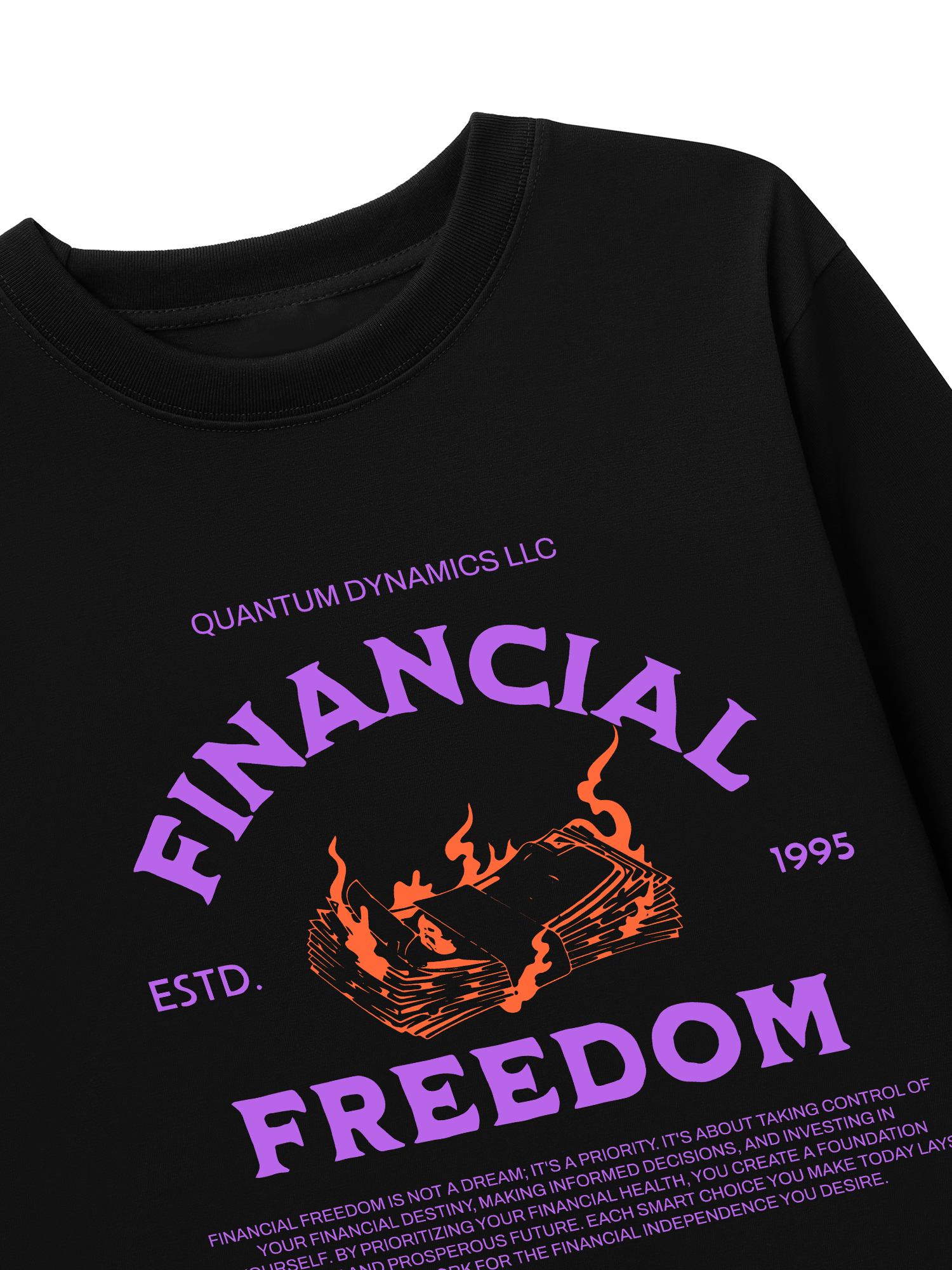Áo Thun Dài Tay Money Financial Freedom