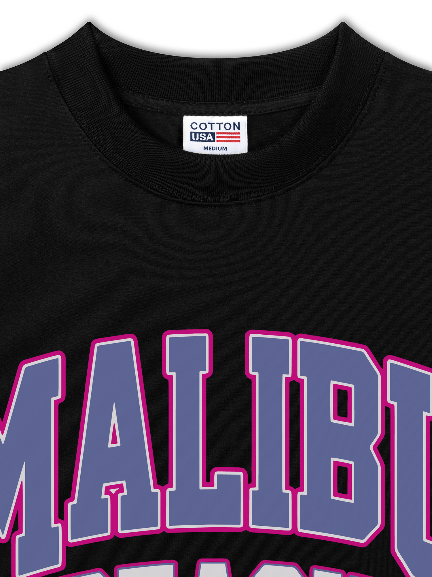 Áo Thun Relaxed Fit USA Malibu Beach Retro