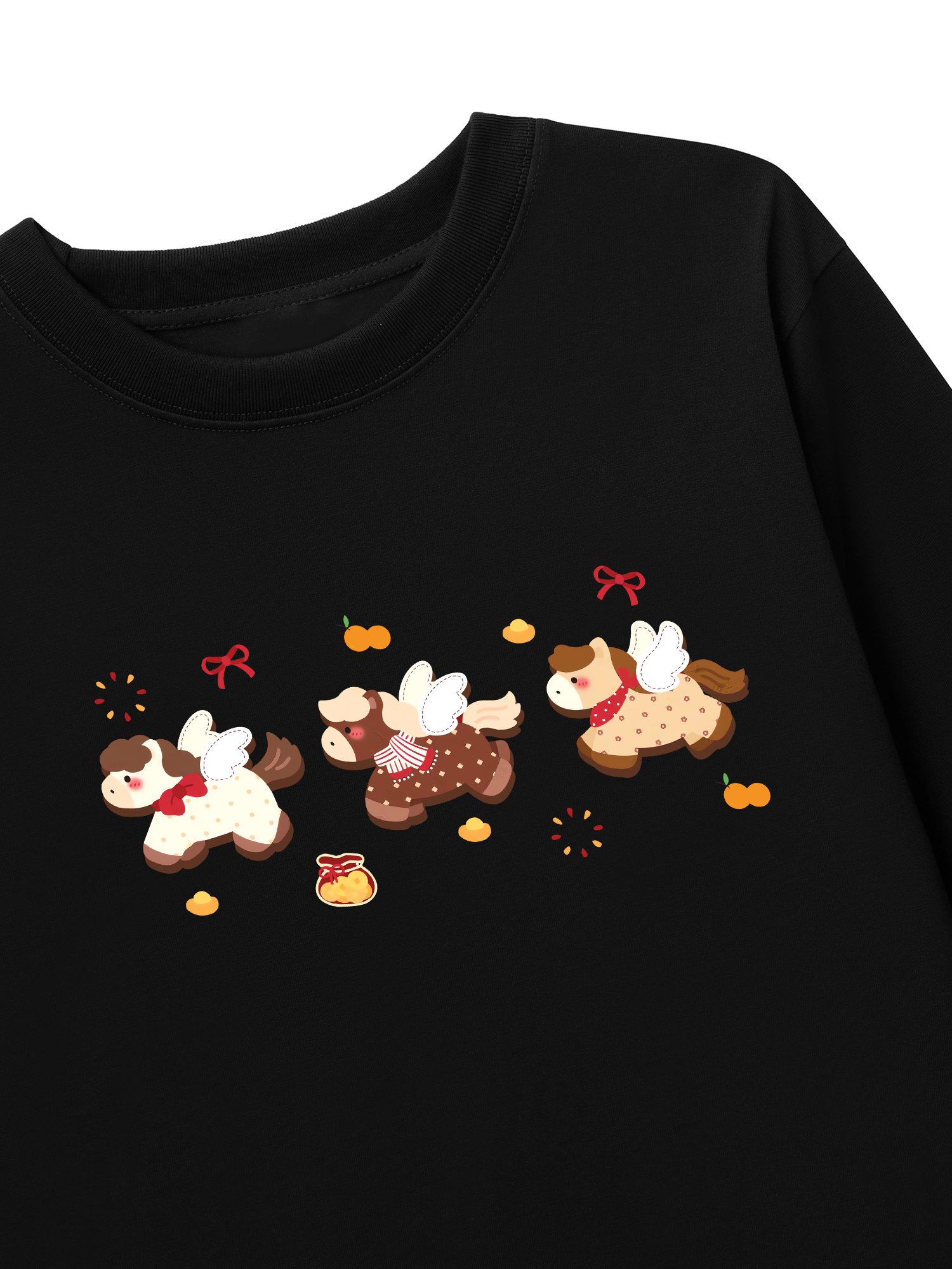 Áo Thun Dài Tay Tết Bính Ngọ  3 Bé Ngựa