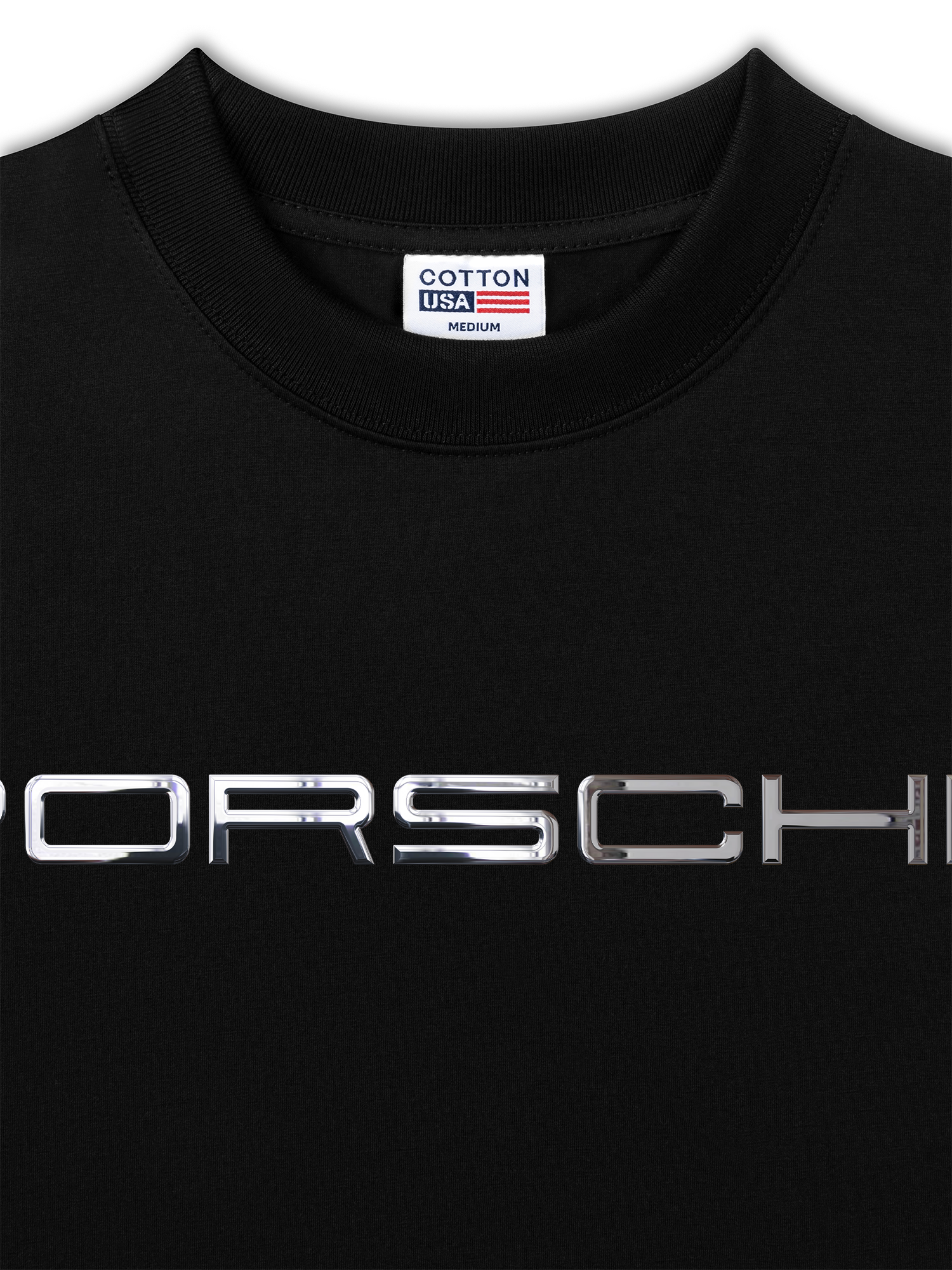 Áo Thun Relaxed Fit Porsche Chrome Typo