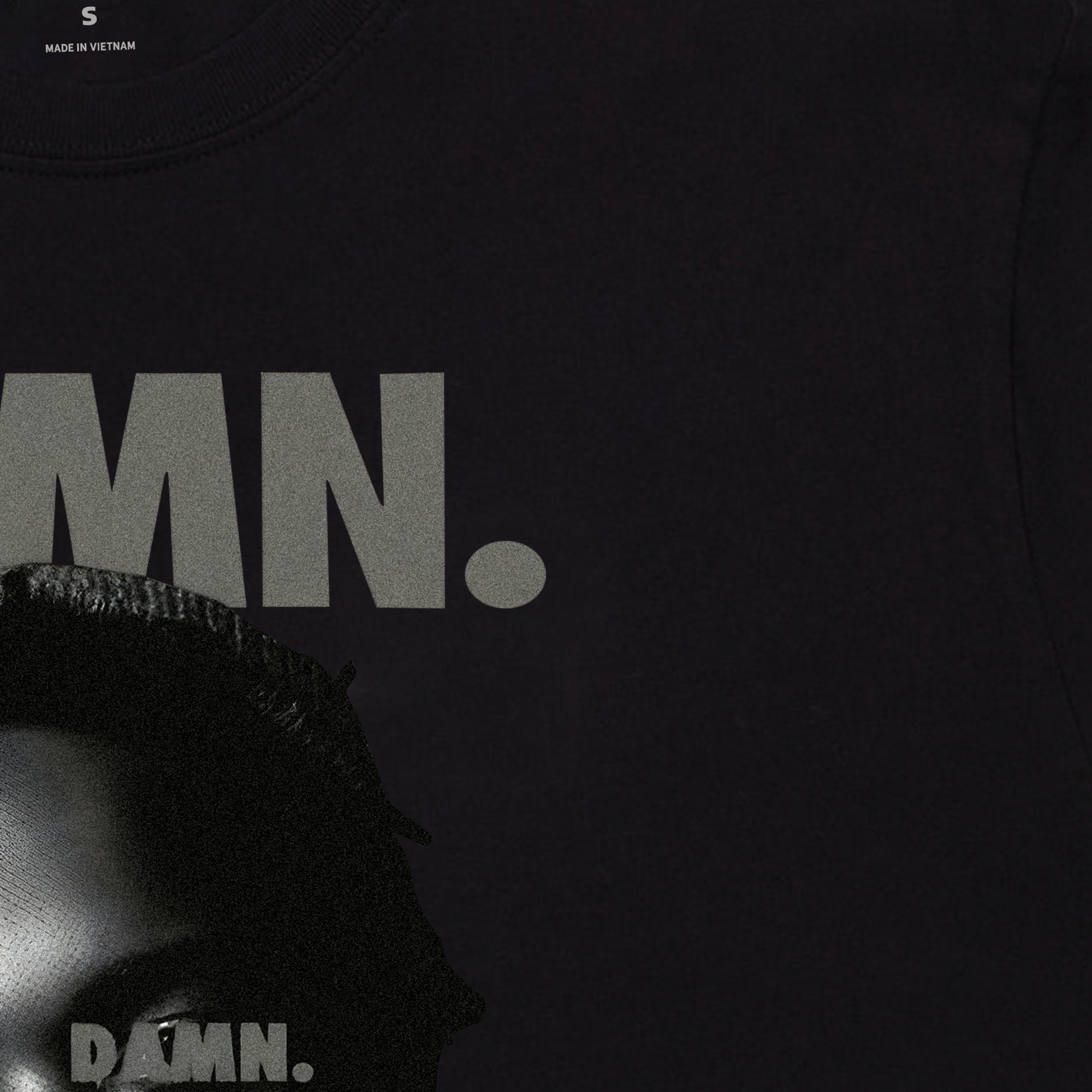 Áo Thun Oversize Rapper Damn Black And White Graphic