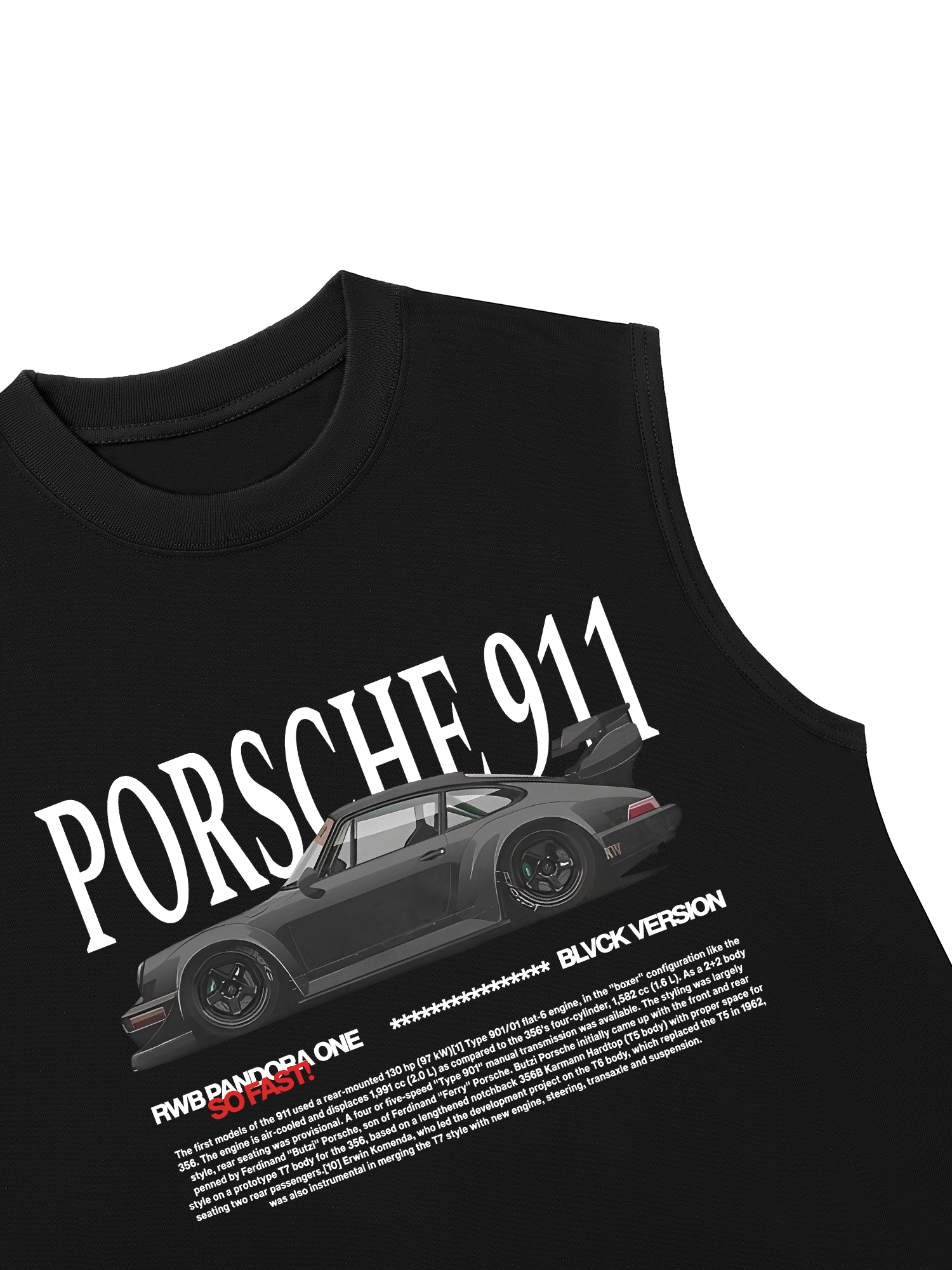 Áo Ba Lỗ Relaxed Fit Porsche RWB Pandora One