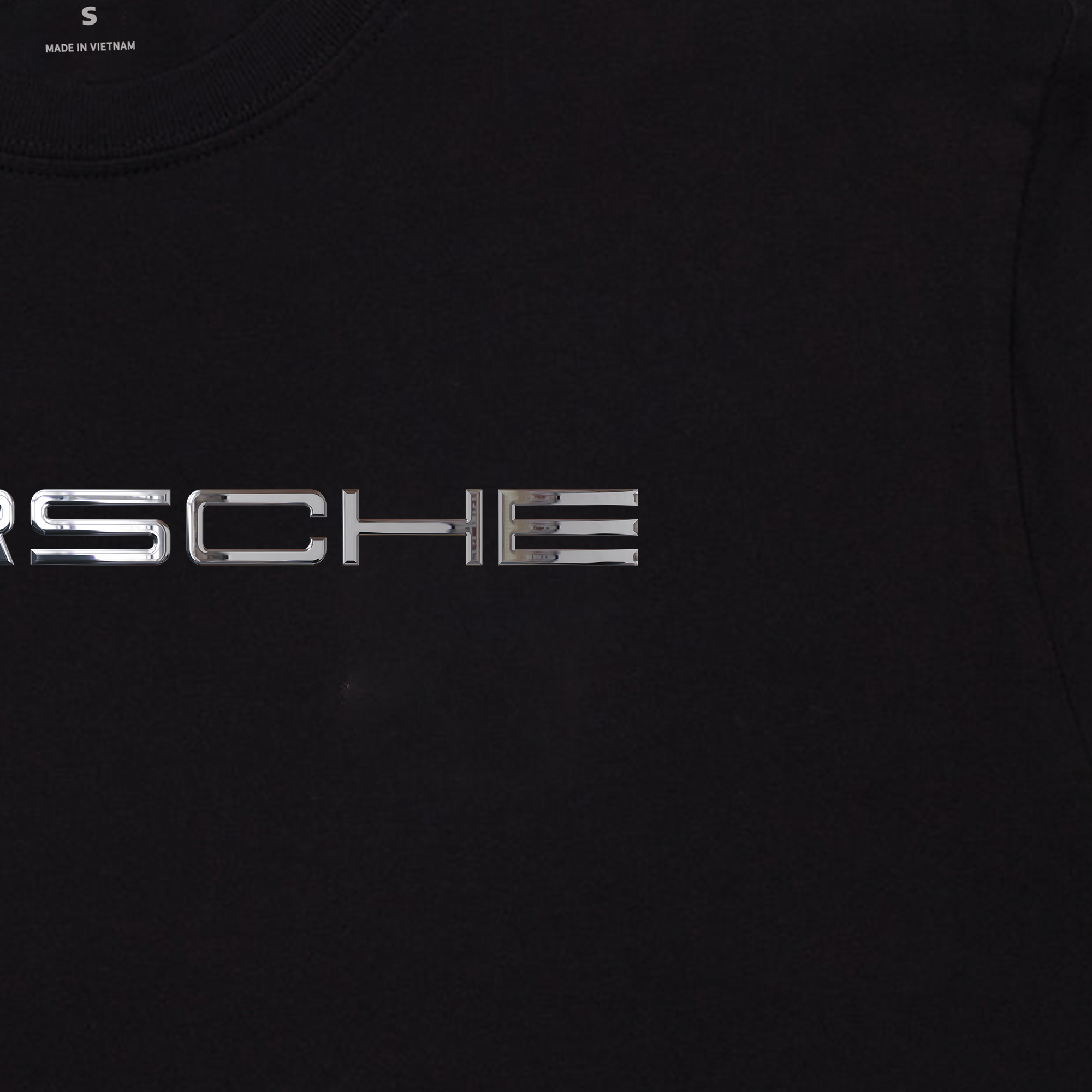 Áo Thun Oversize Porsche Chrome Typo