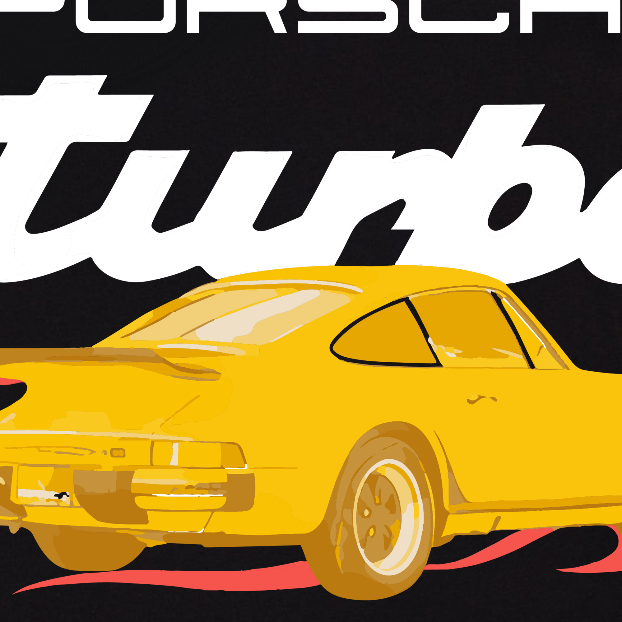 Áo Thun Oversize Porsche Turbo Golden Race