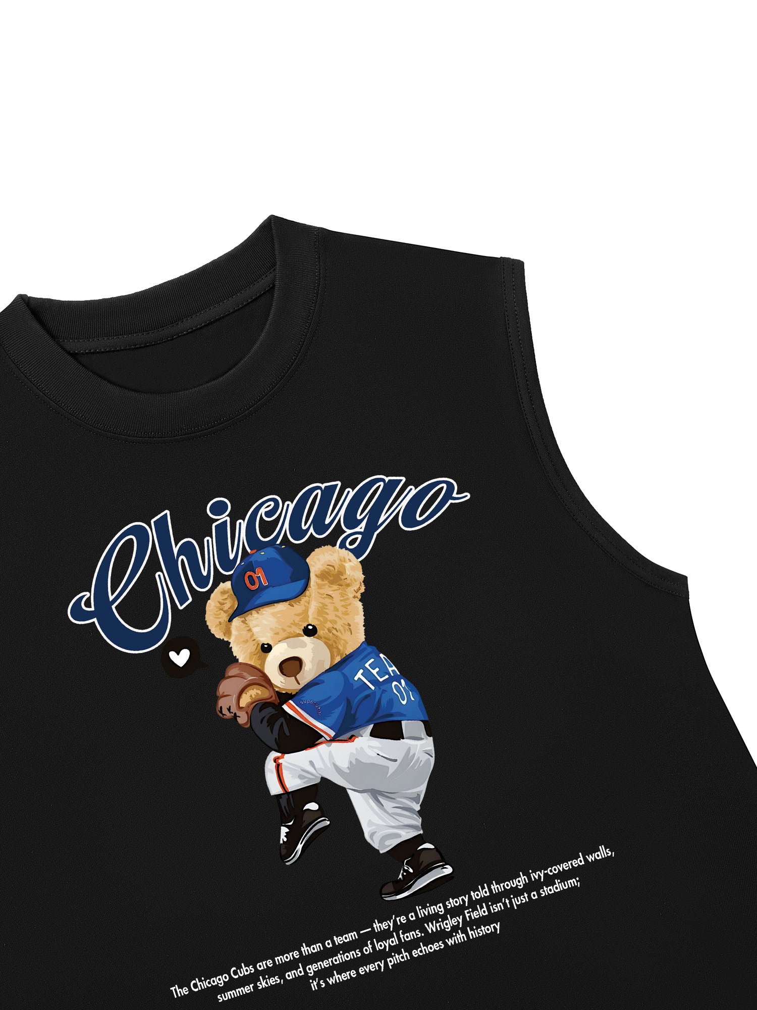 Áo Ba Lỗ Relaxed Fit Baseball Chicago Cubs