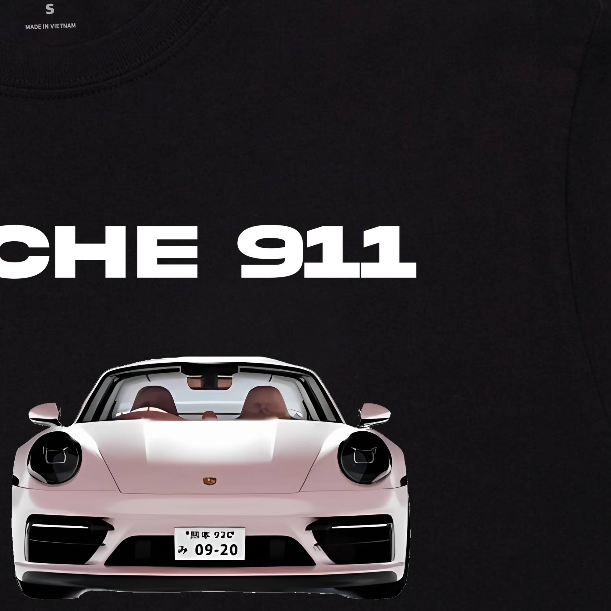 Áo Thun Oversize Porsche 911 Pear Pink