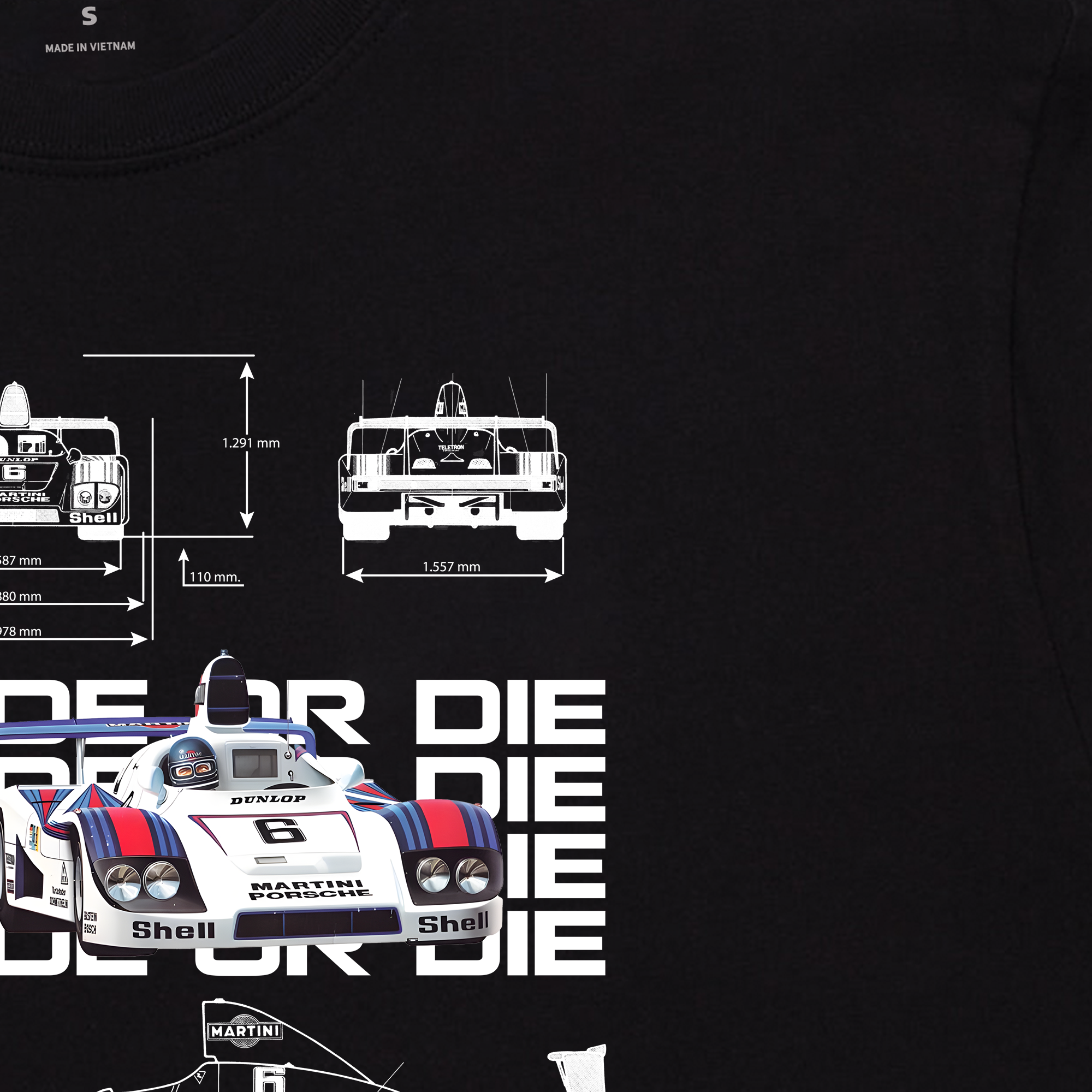 Áo Thun Oversize Porsche Martini 936-78 Turbo