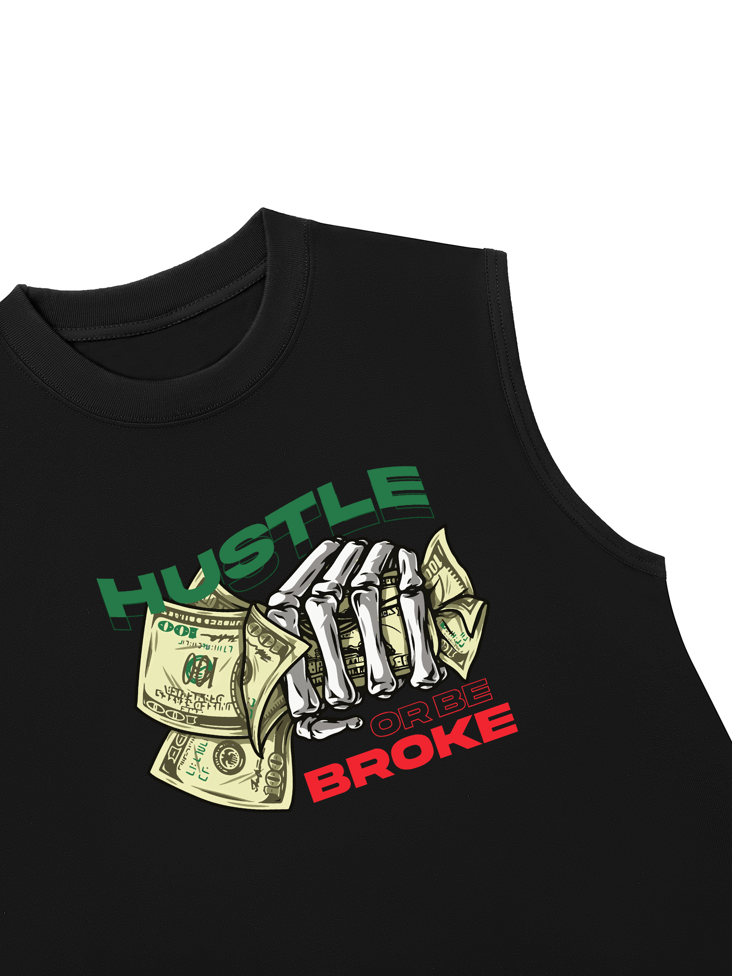 Áo Ba Lỗ Relaxed Fit Money Hustle Or Be Broke