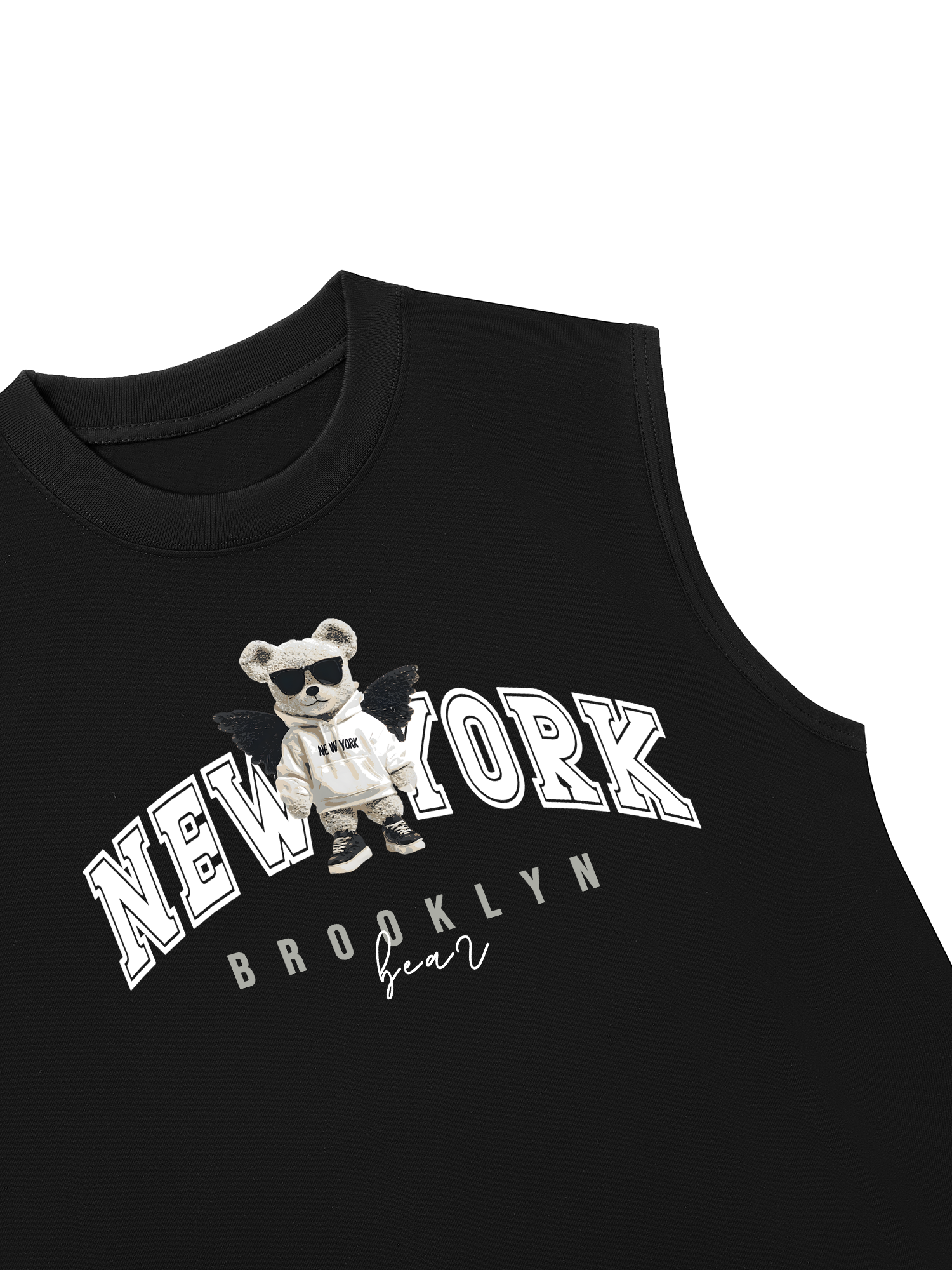 Áo Ba Lỗ Relaxed Fit City New York Bear