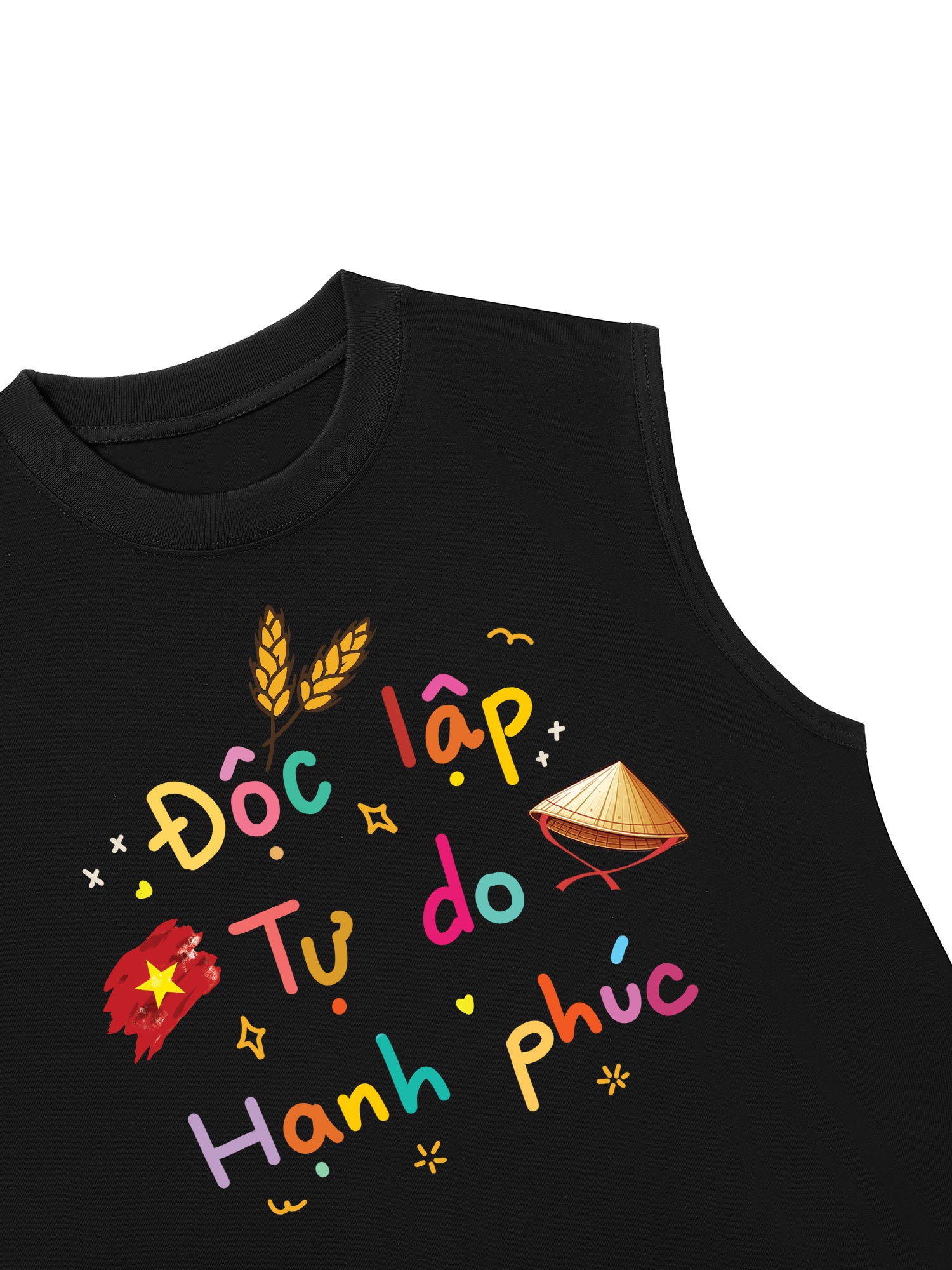 Áo Ba Lỗ Relaxed Fit Độc Lập - Tự Do - Hạnh Phúc