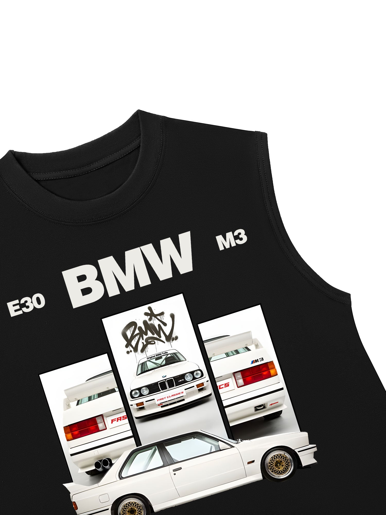 Áo Ba Lỗ Relaxed Fit BMW E30 M3 White