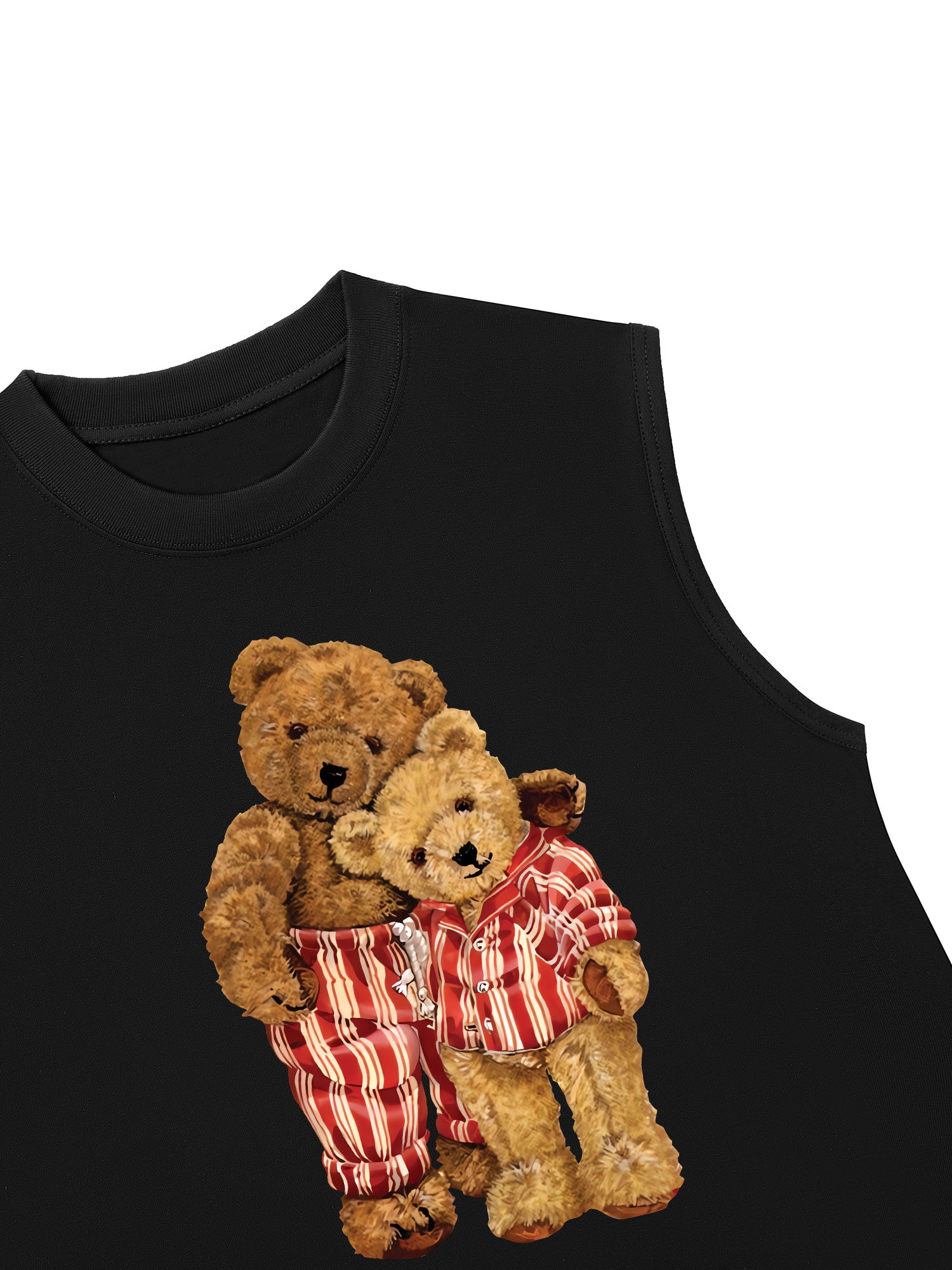 Áo Ba Lỗ Relaxed Fit Couple Bear Go To Bed