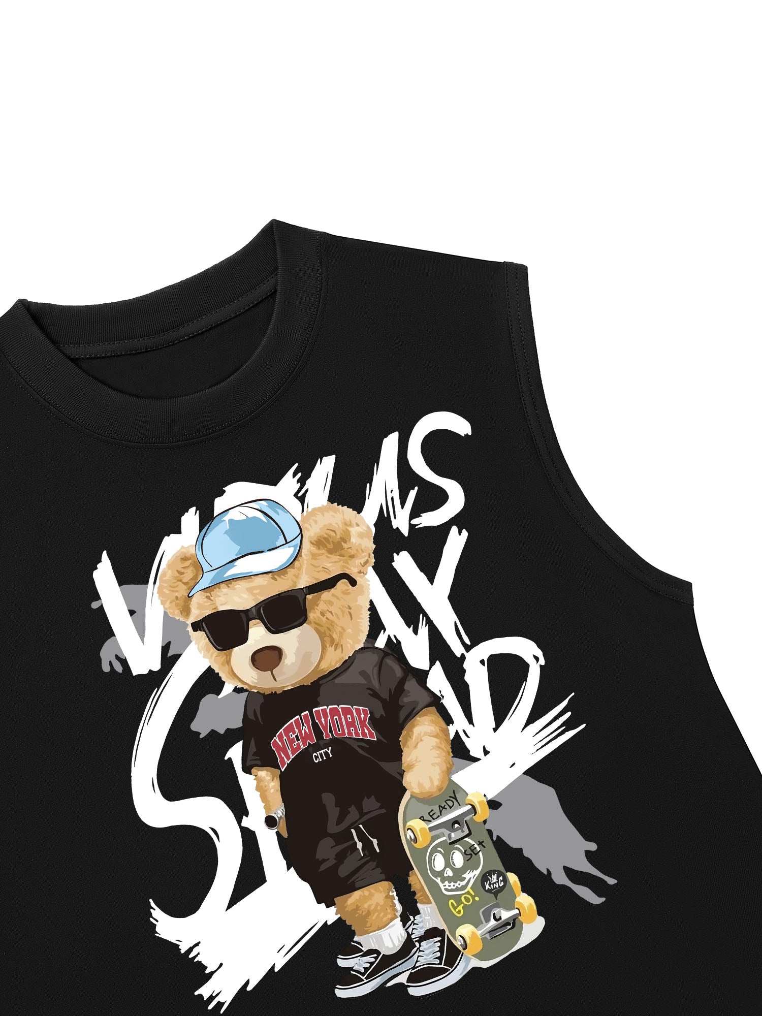 Áo Ba Lỗ Relaxed Fit New York Skate Bear