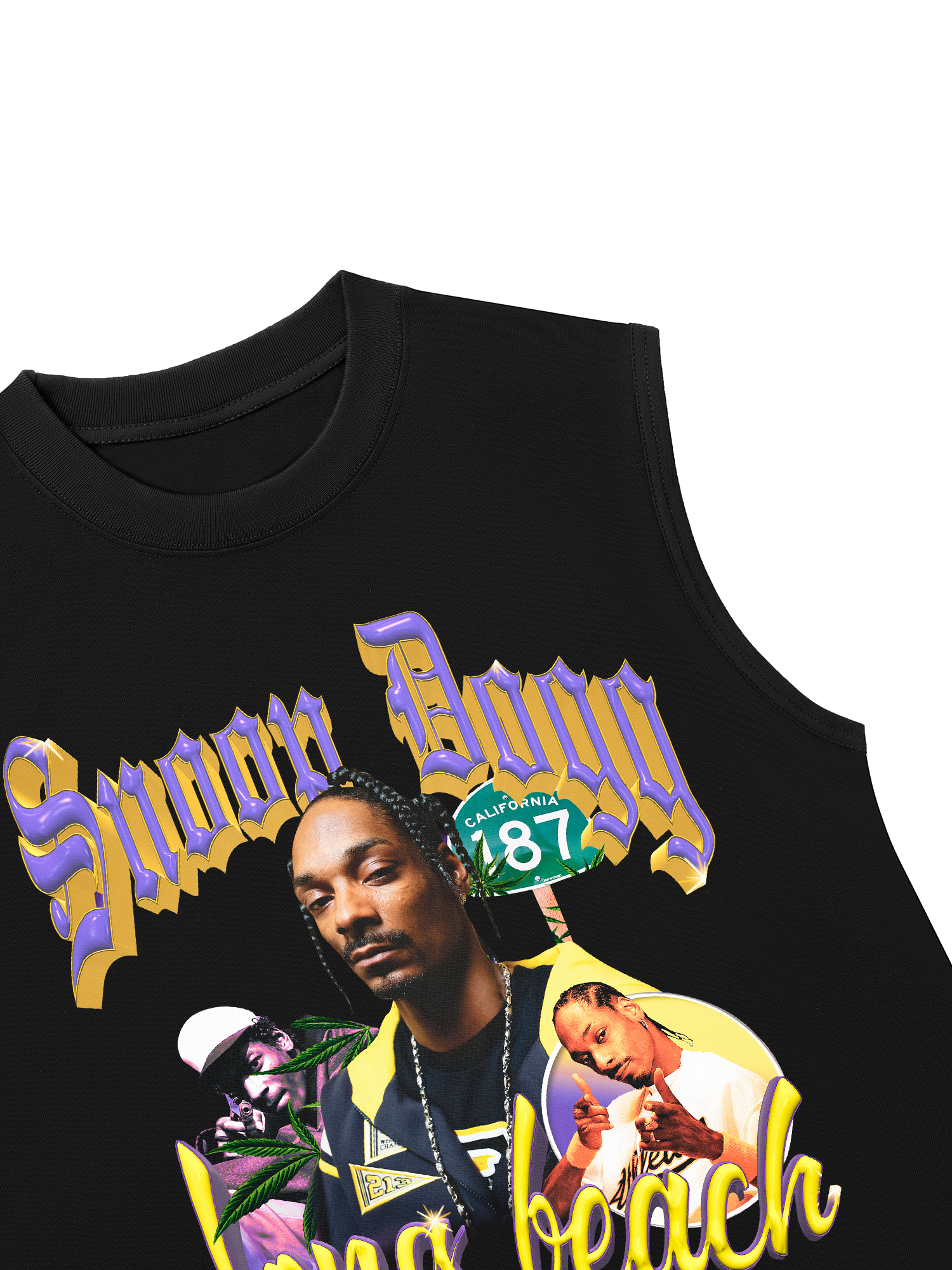 Áo Ba Lỗ Relaxed Fit Rapper Snoop Dogg 187 Cali