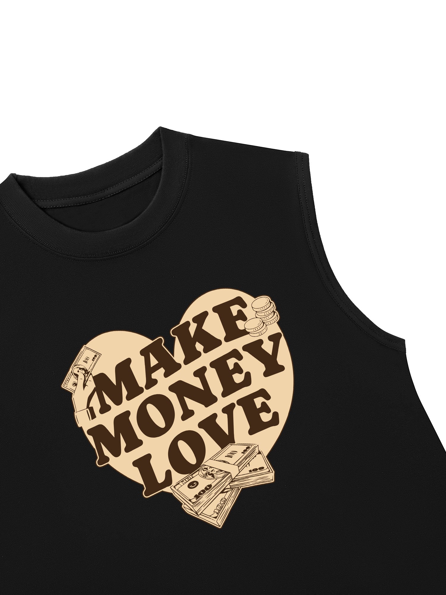 Áo Ba Lỗ Relaxed Fit Money Make Money Love